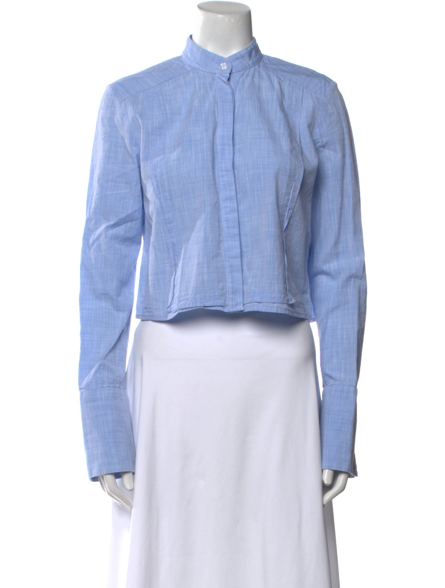 TWP Mock Neck Long Sleeve Crop Top