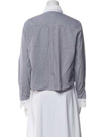 TWP Striped Long Sleeve Button-Up Top