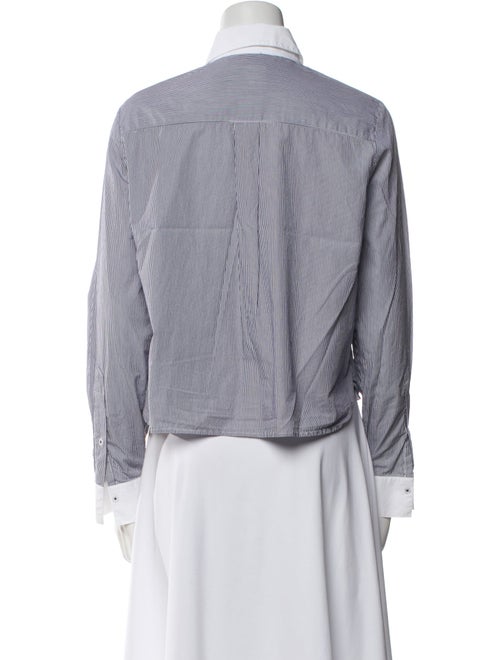 TWP Striped Long Sleeve Button-Up Top