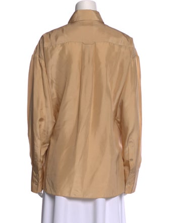 TWP Silk Long Sleeve Button-Up Top