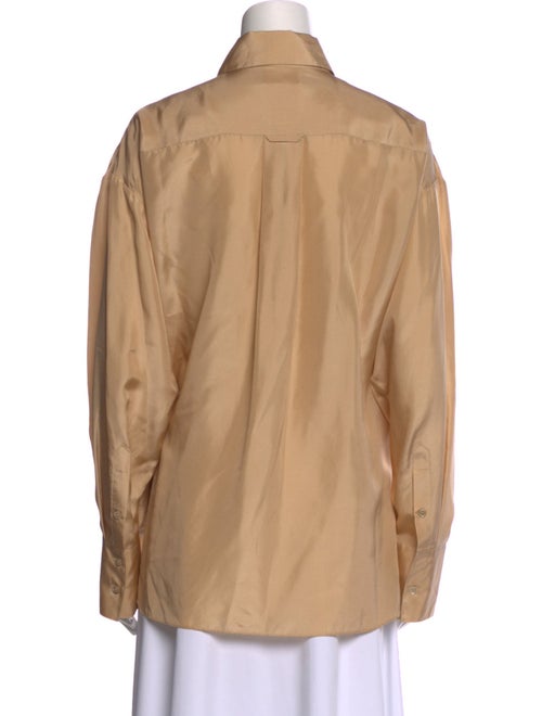 TWP Silk Long Sleeve Button-Up Top