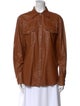 TWP Lambskin Long Sleeve Button-Up Top