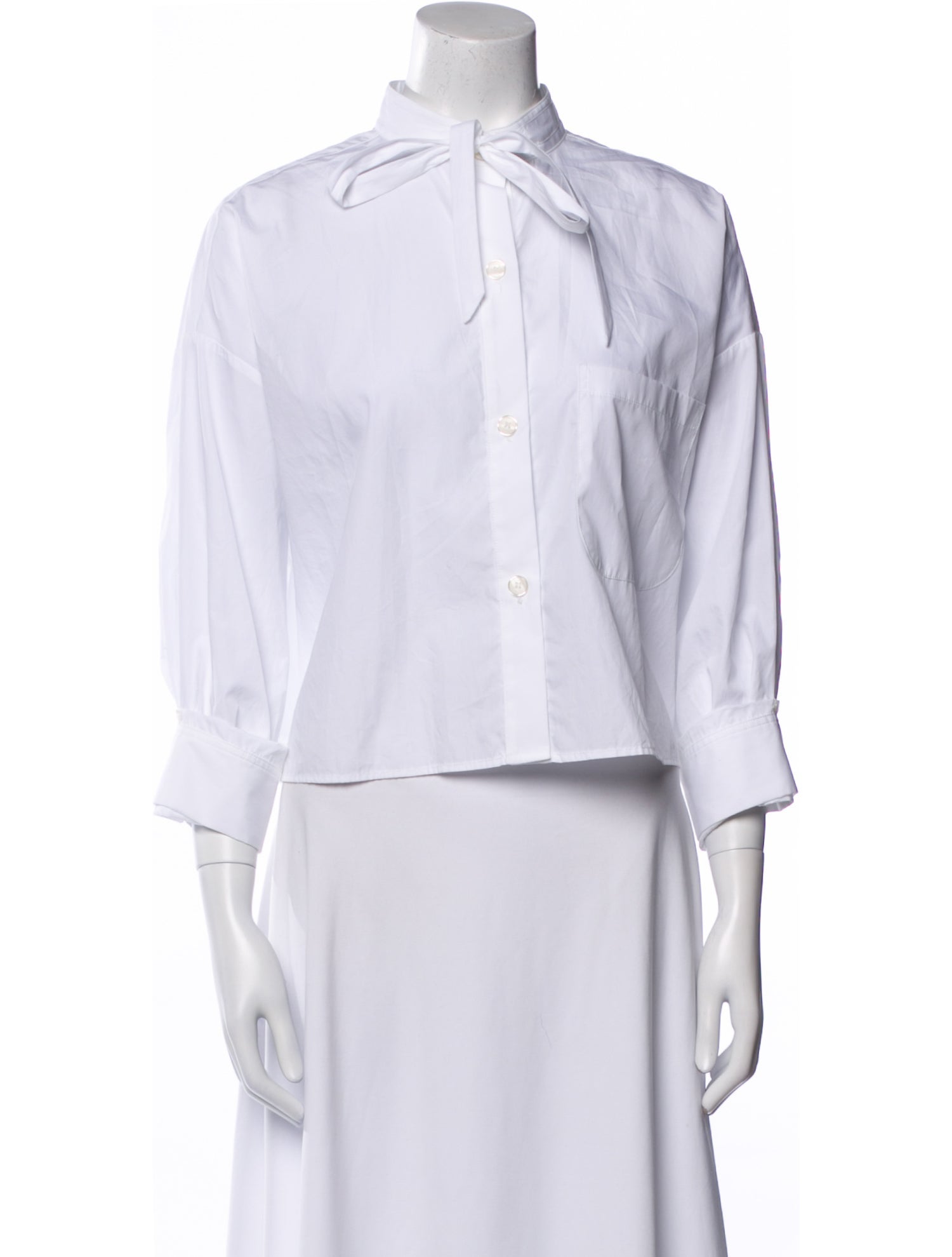 TWP Three-Quarter Sleeve Button-Up Top