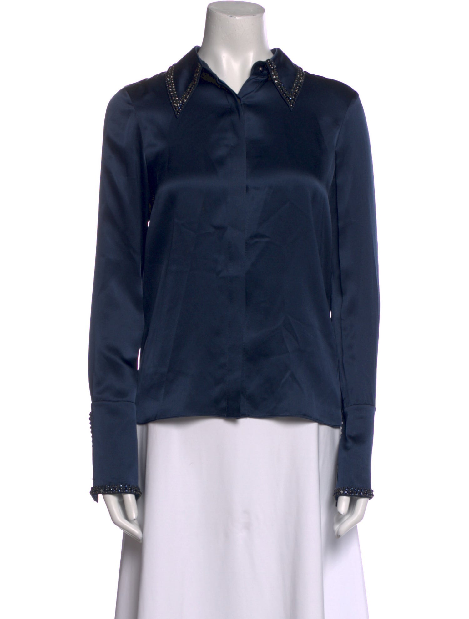 TWP Object of affection Satin Button-Up Top