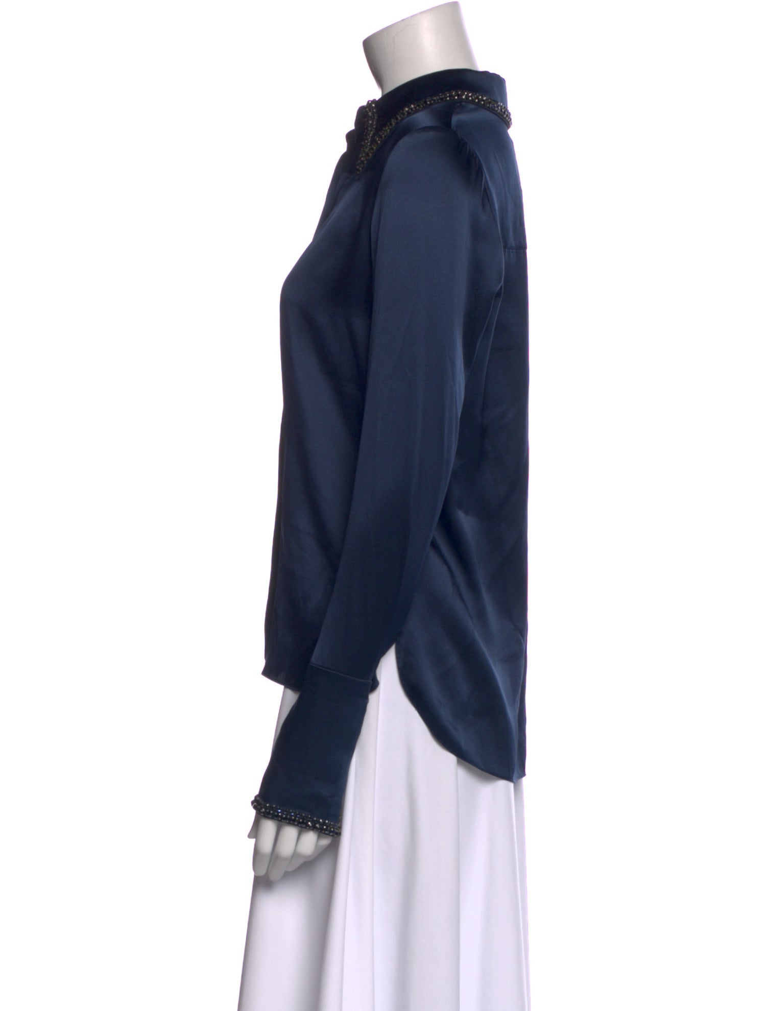 TWP Object of affection Satin Button-Up Top