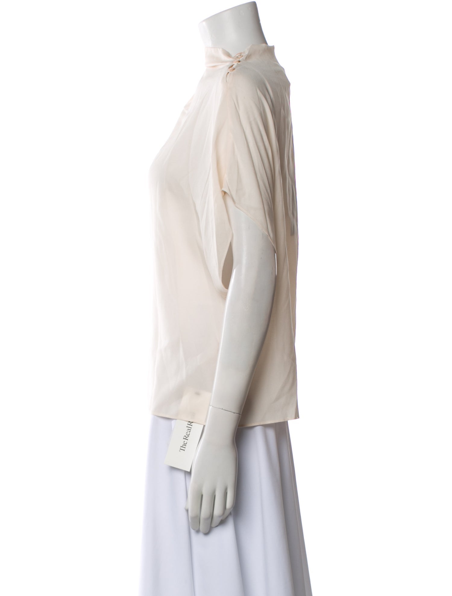 TWP Silk Mock Neck Blouse