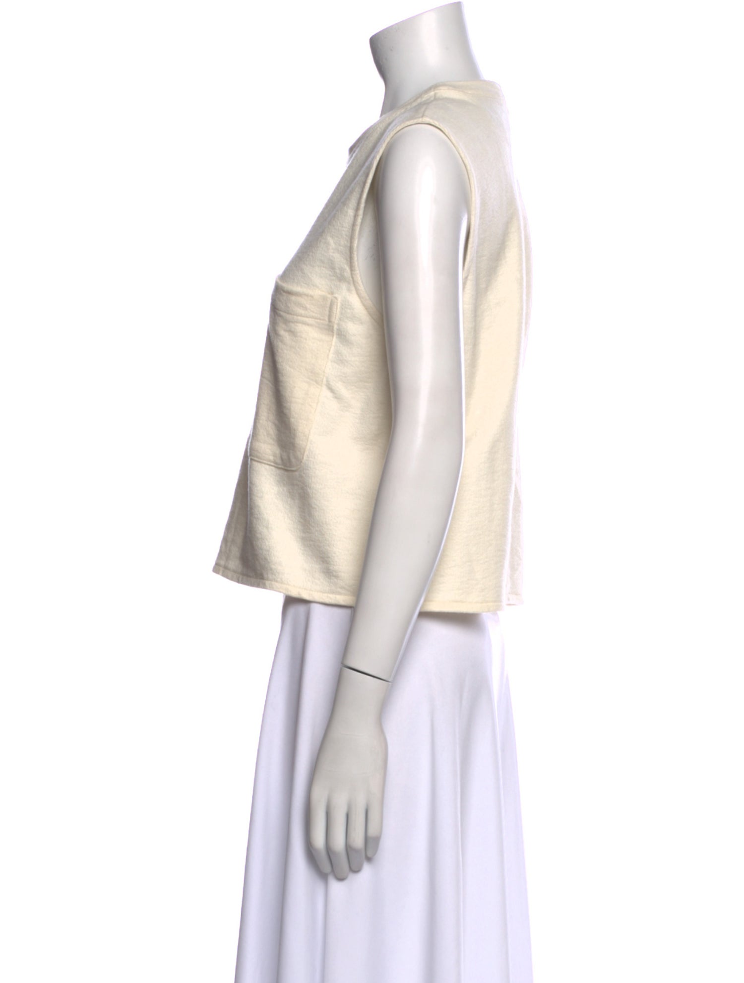 TWP Crew Neck Sleeveless Crop Top