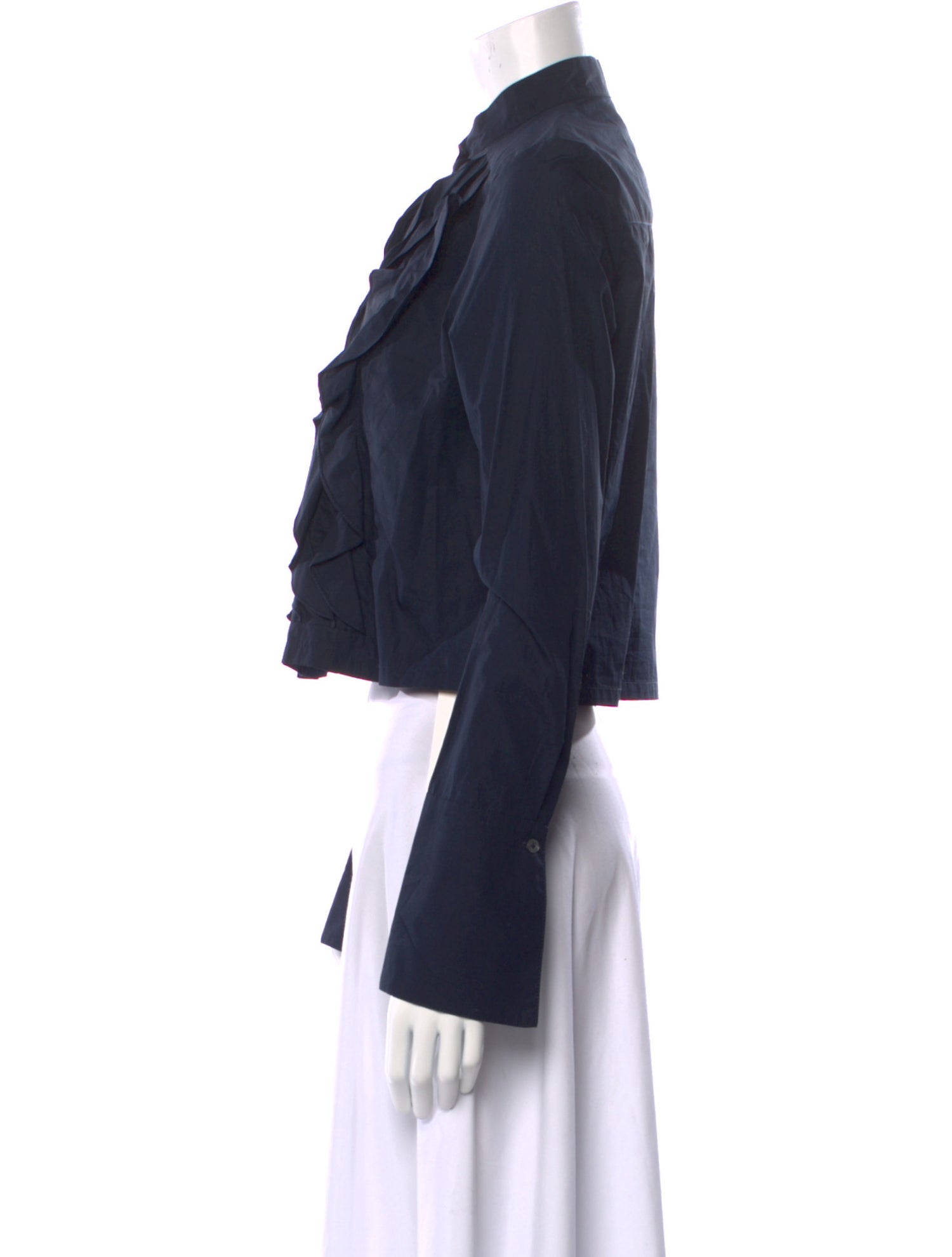 TWP Mock Neck Long Sleeve Crop Top