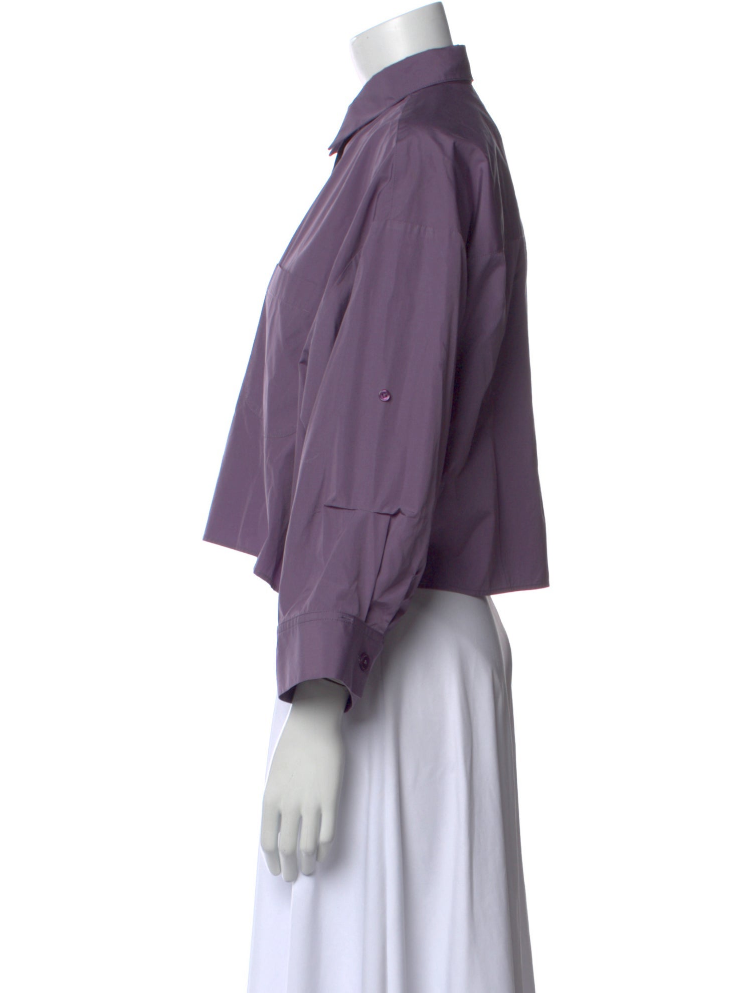 TWP Three-Quarter Sleeve Crop Top