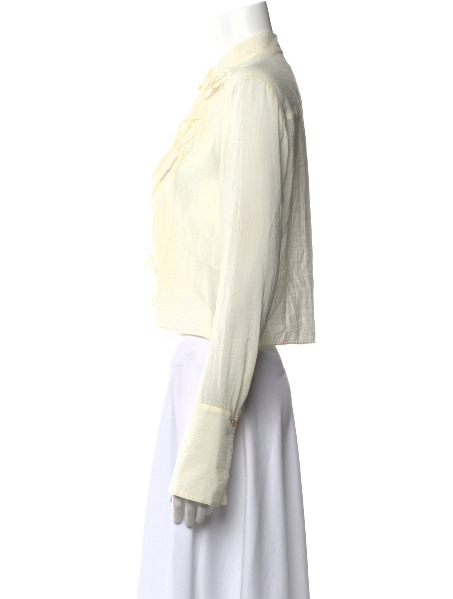 TWP Mock Neck Long Sleeve Crop Top