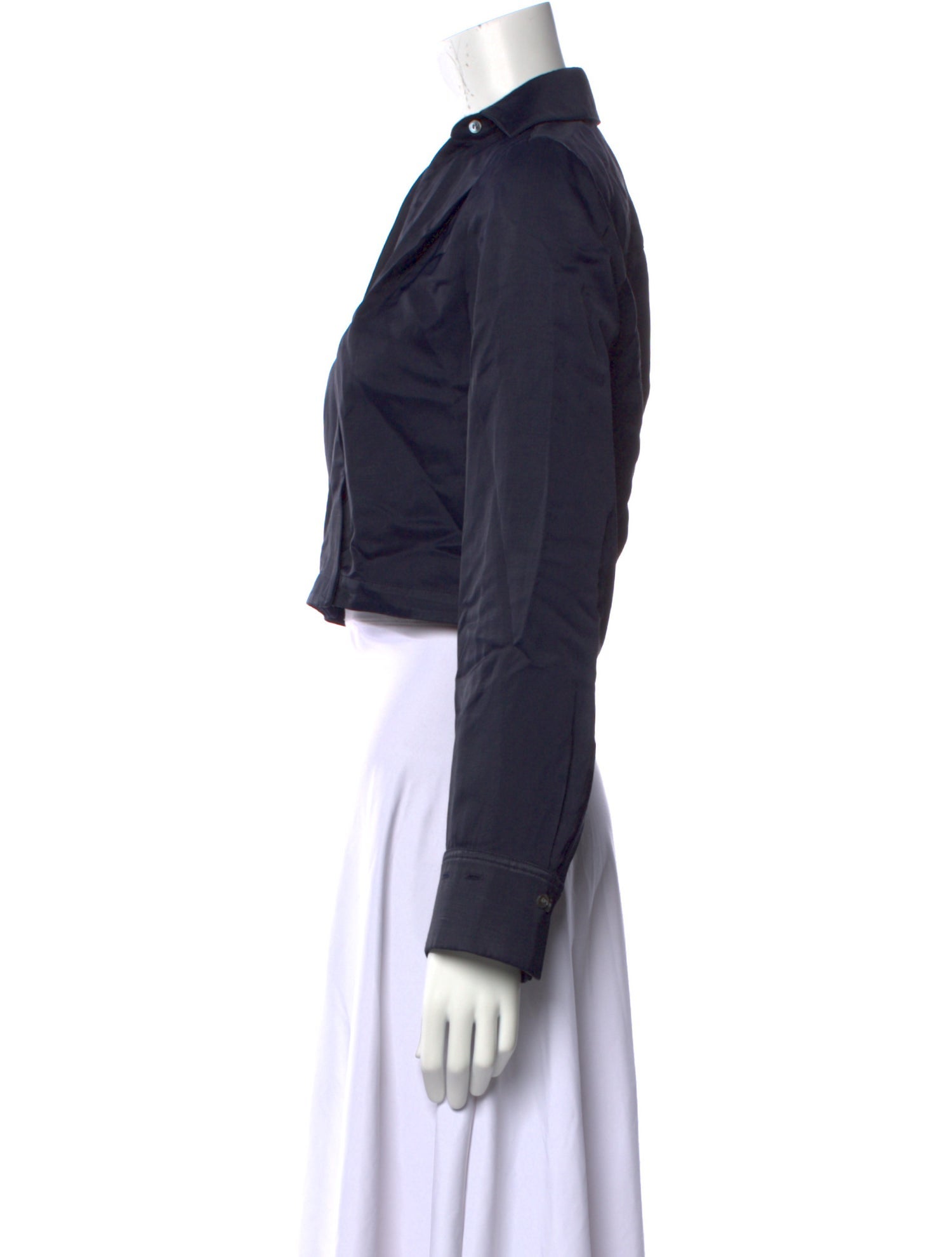 TWP V-Neck Long Sleeve Crop Top