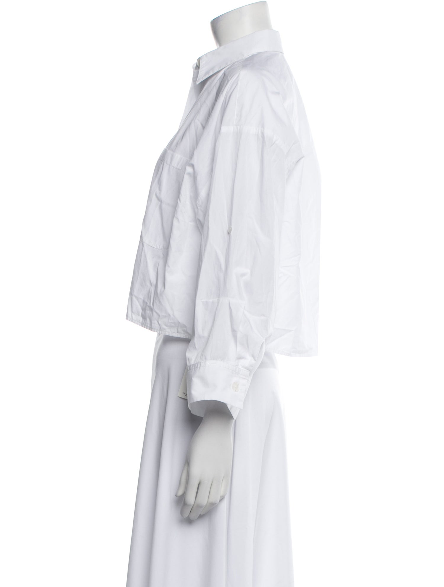 TWP Three-Quarter Sleeve Crop Top