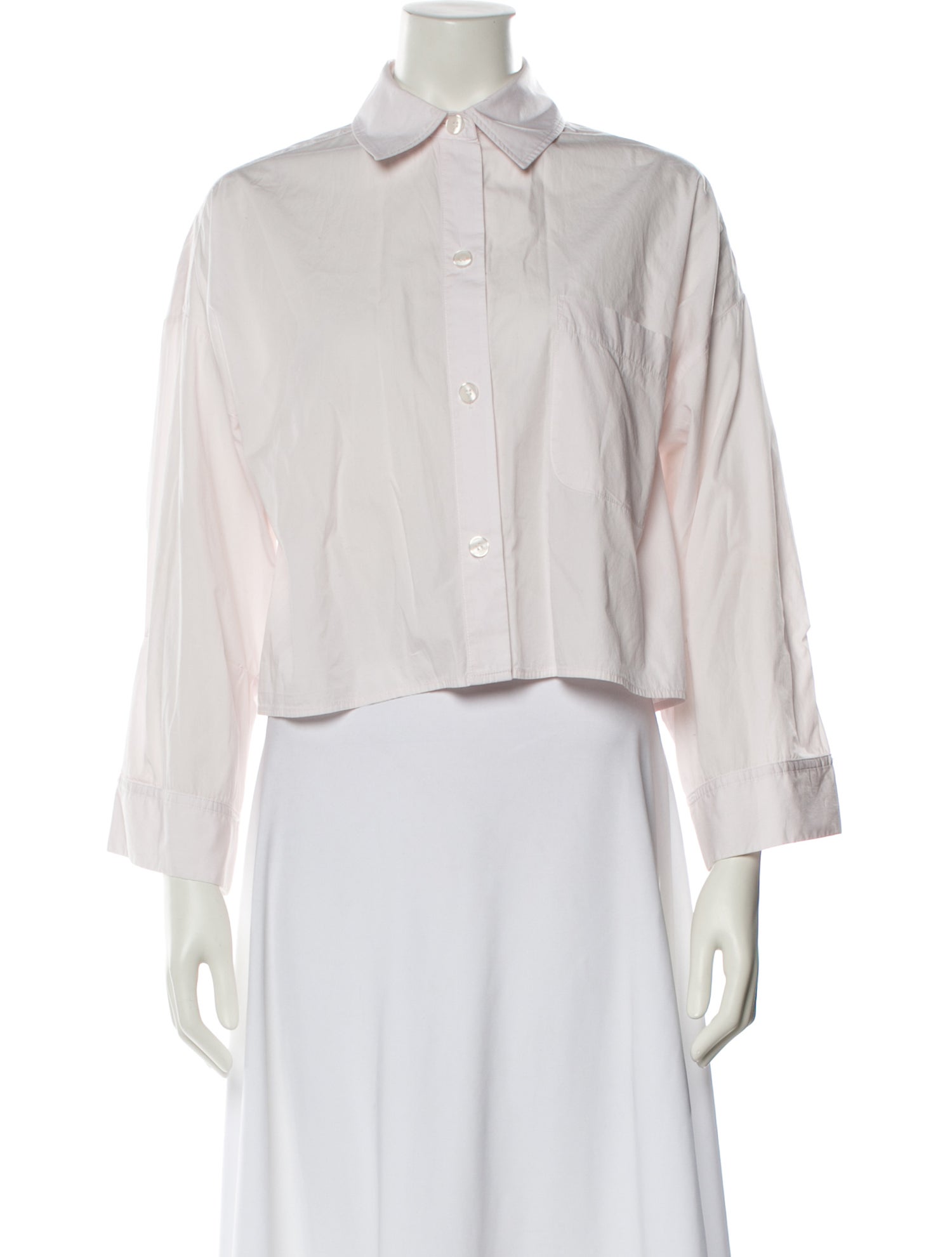 TWP Three-Quarter Sleeve Crop Top