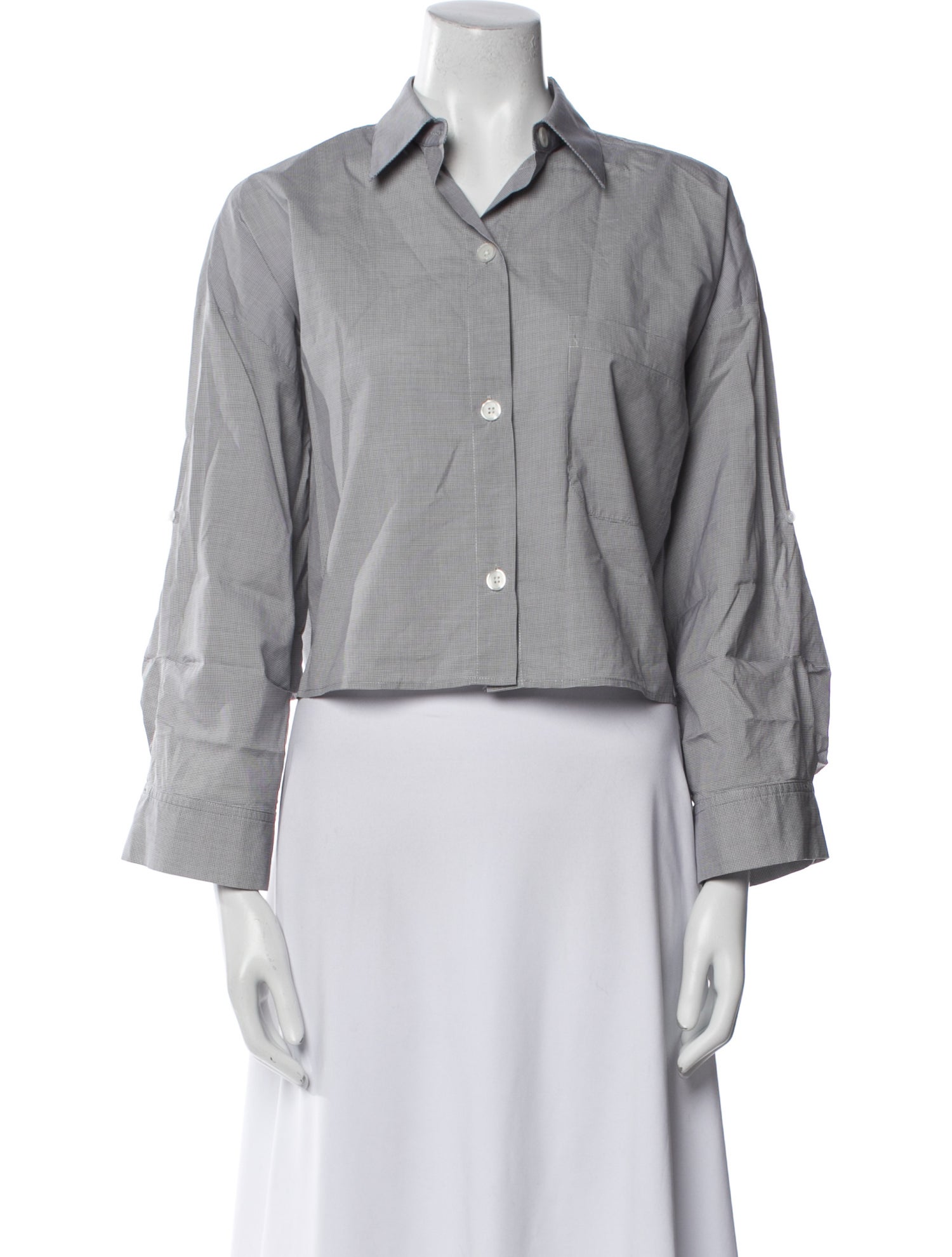 TWP Three-Quarter Sleeve Crop Top