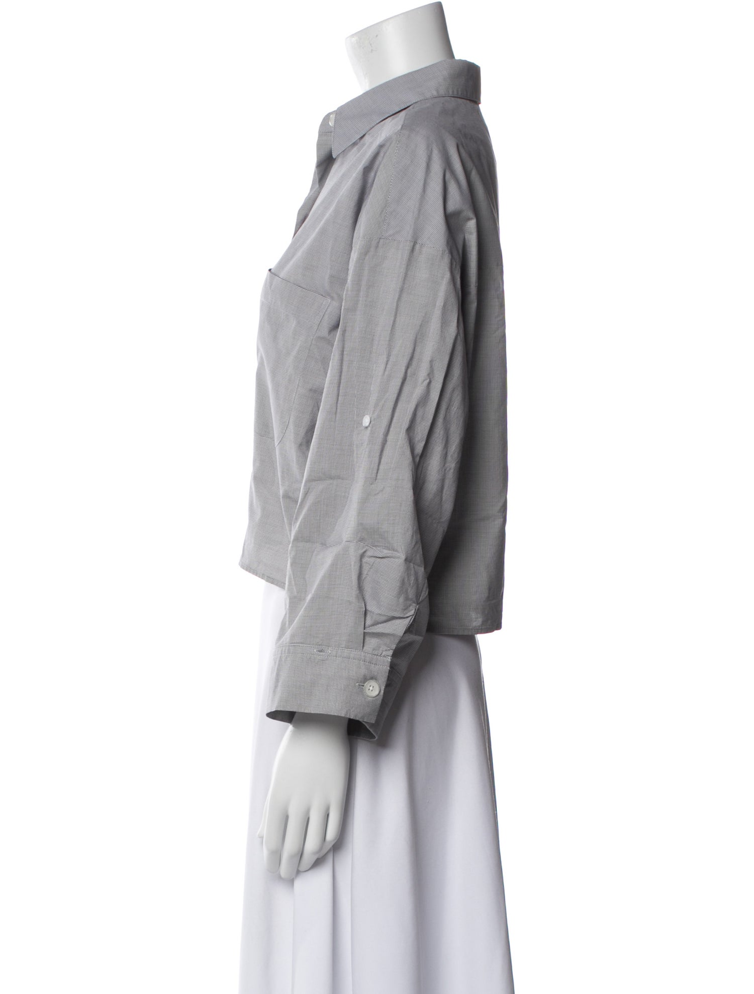 TWP Three-Quarter Sleeve Crop Top