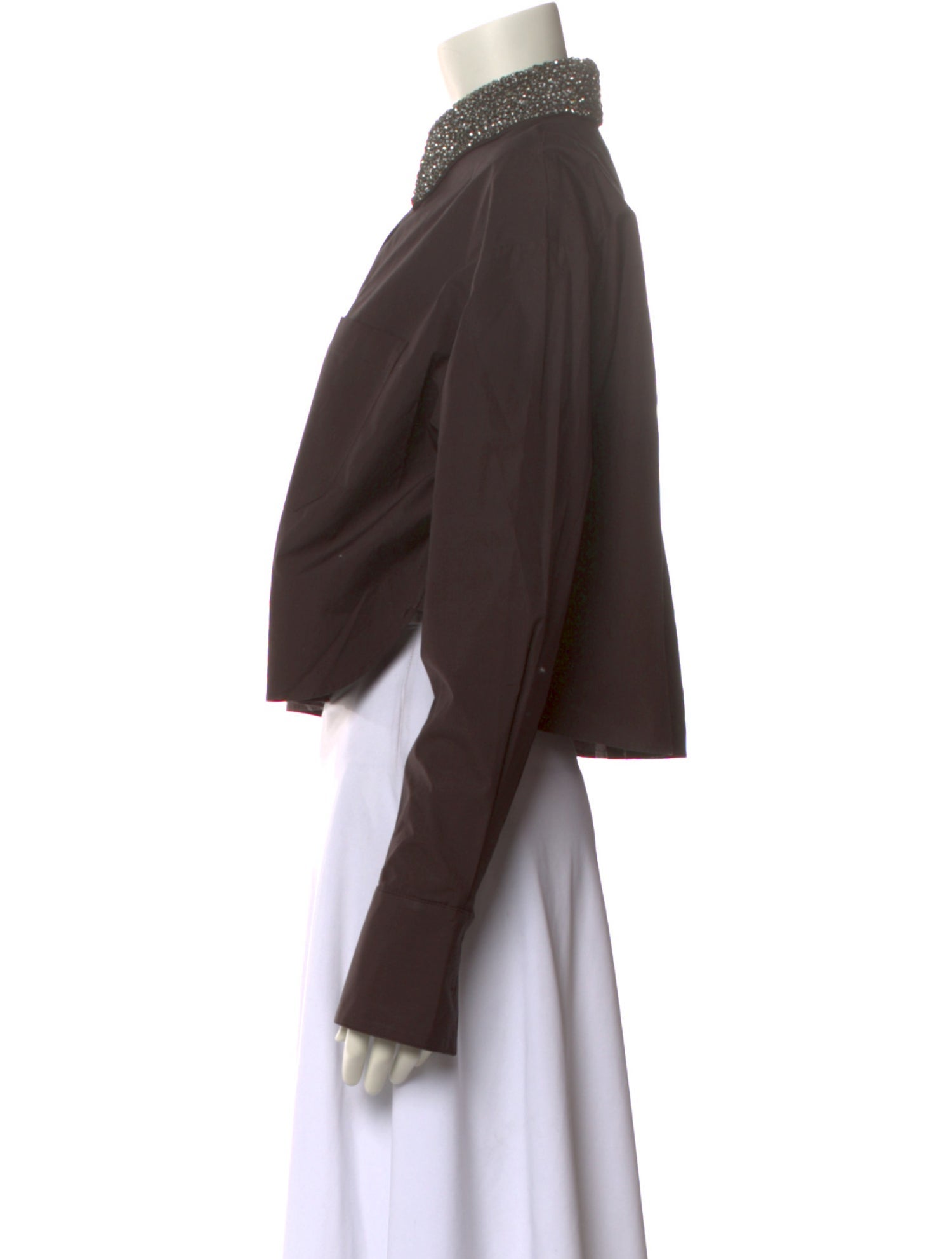 TWP Long Sleeve Crop Top