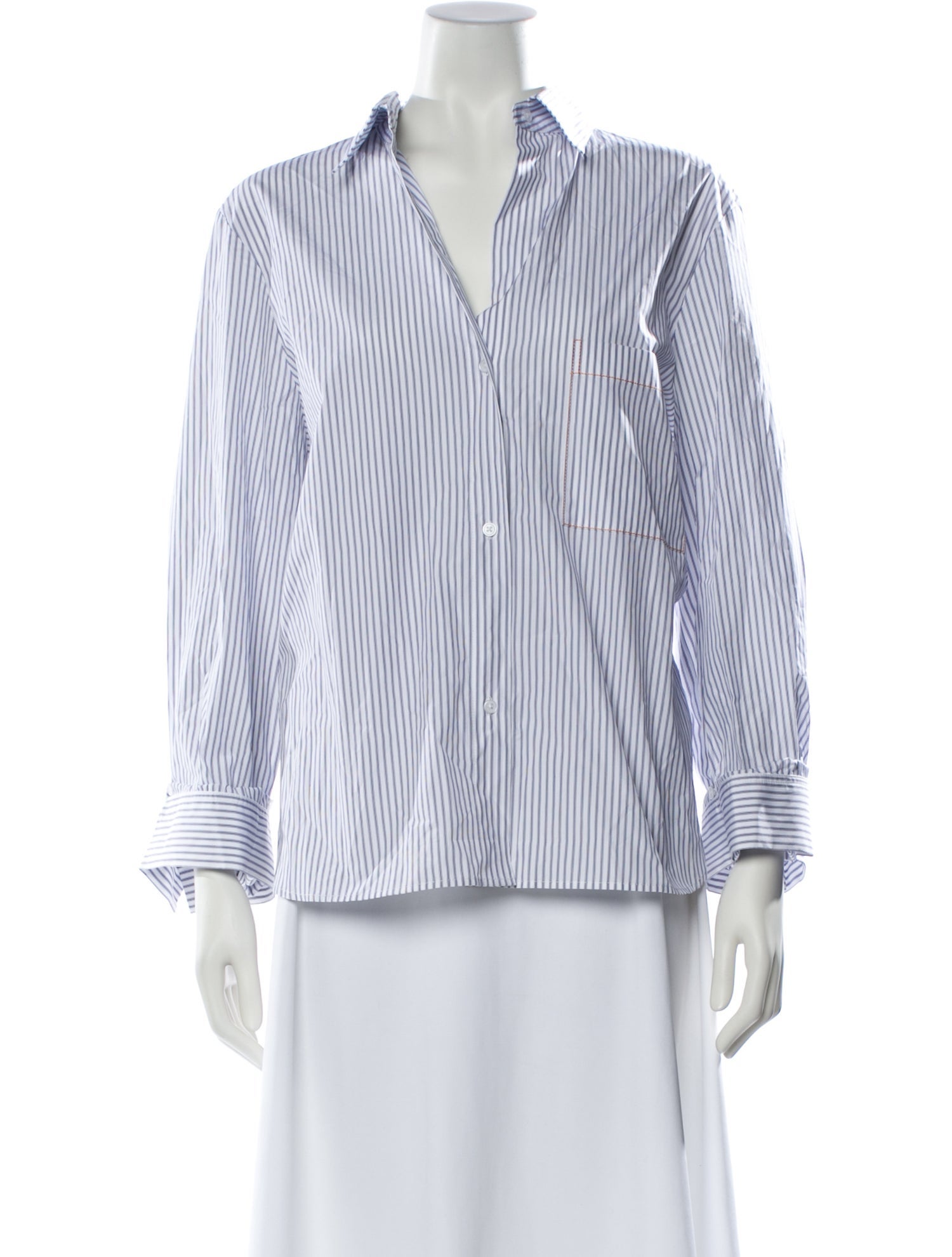 TWP Striped V-Neck Blouse w/ Tags