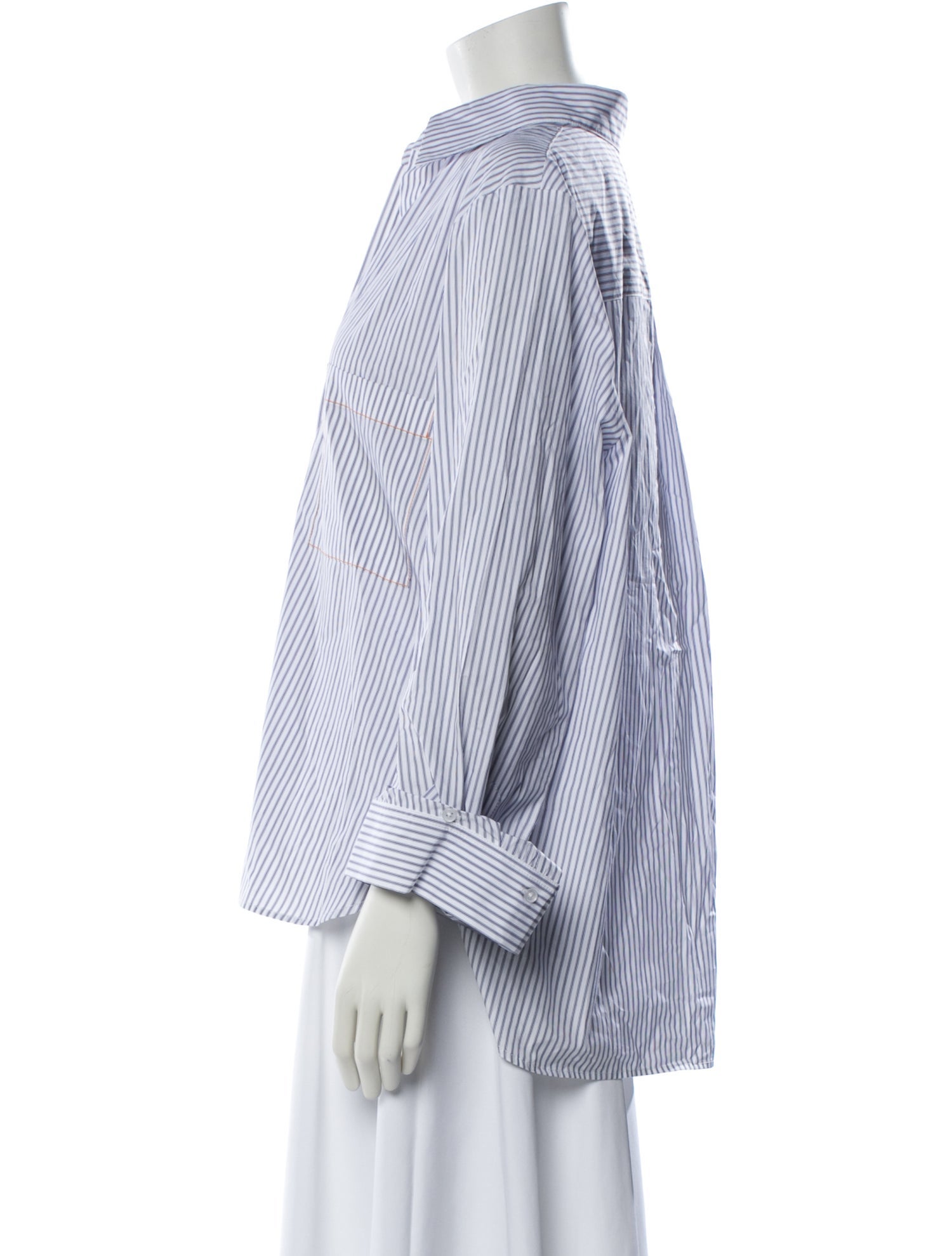 TWP Striped V-Neck Blouse w/ Tags