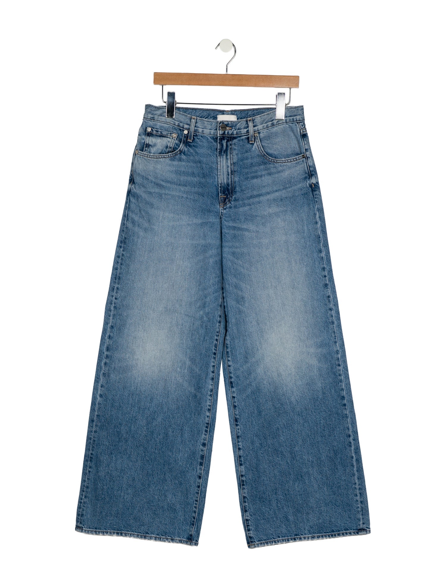 TWP Mid-Rise Wide Leg Jeans
