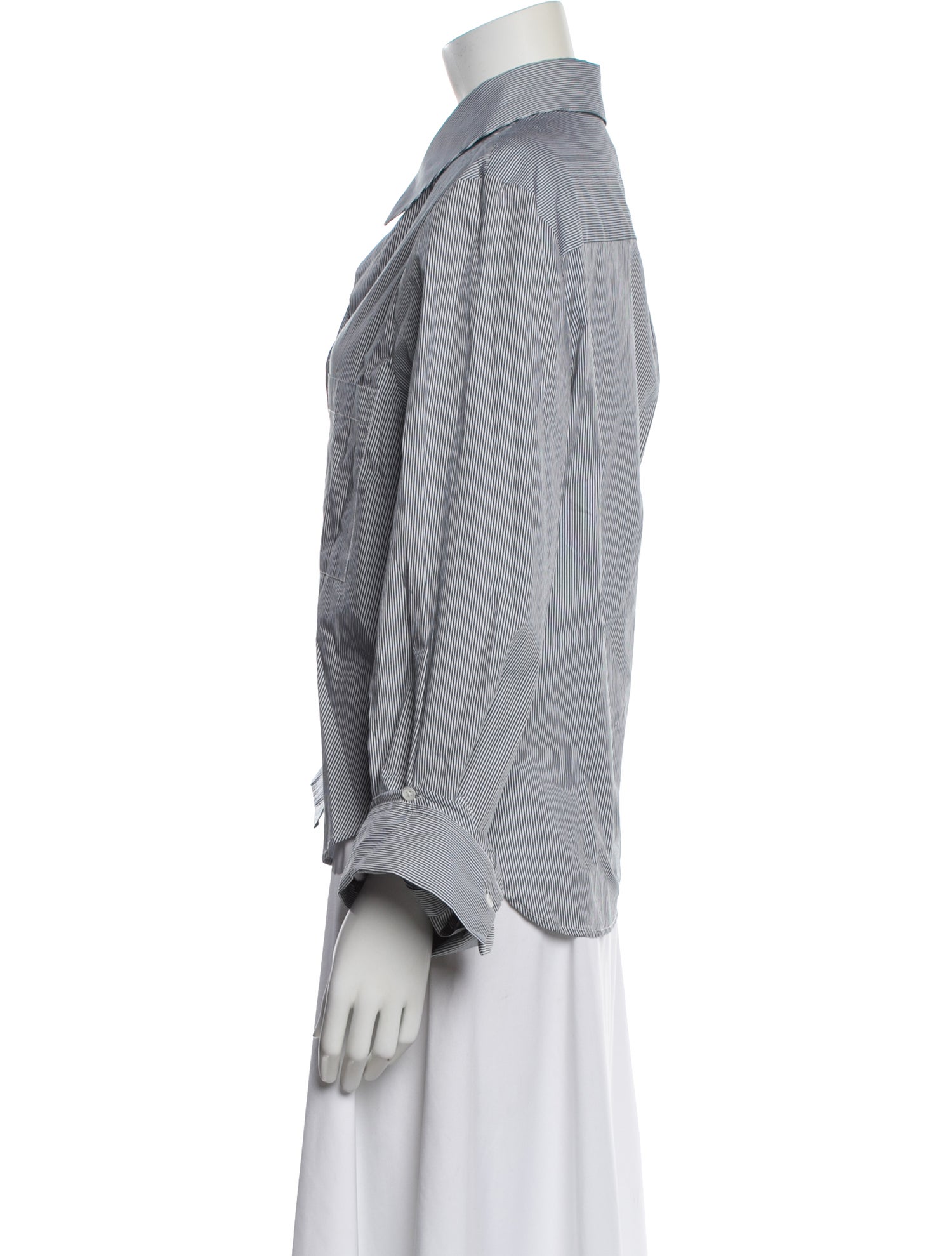 TWP Striped Long Sleeve Button-Up Top w/ Tags