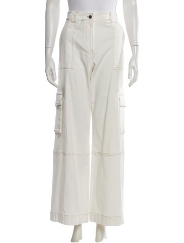 Pre-owned Twp High-rise Wide Leg Jeans In White