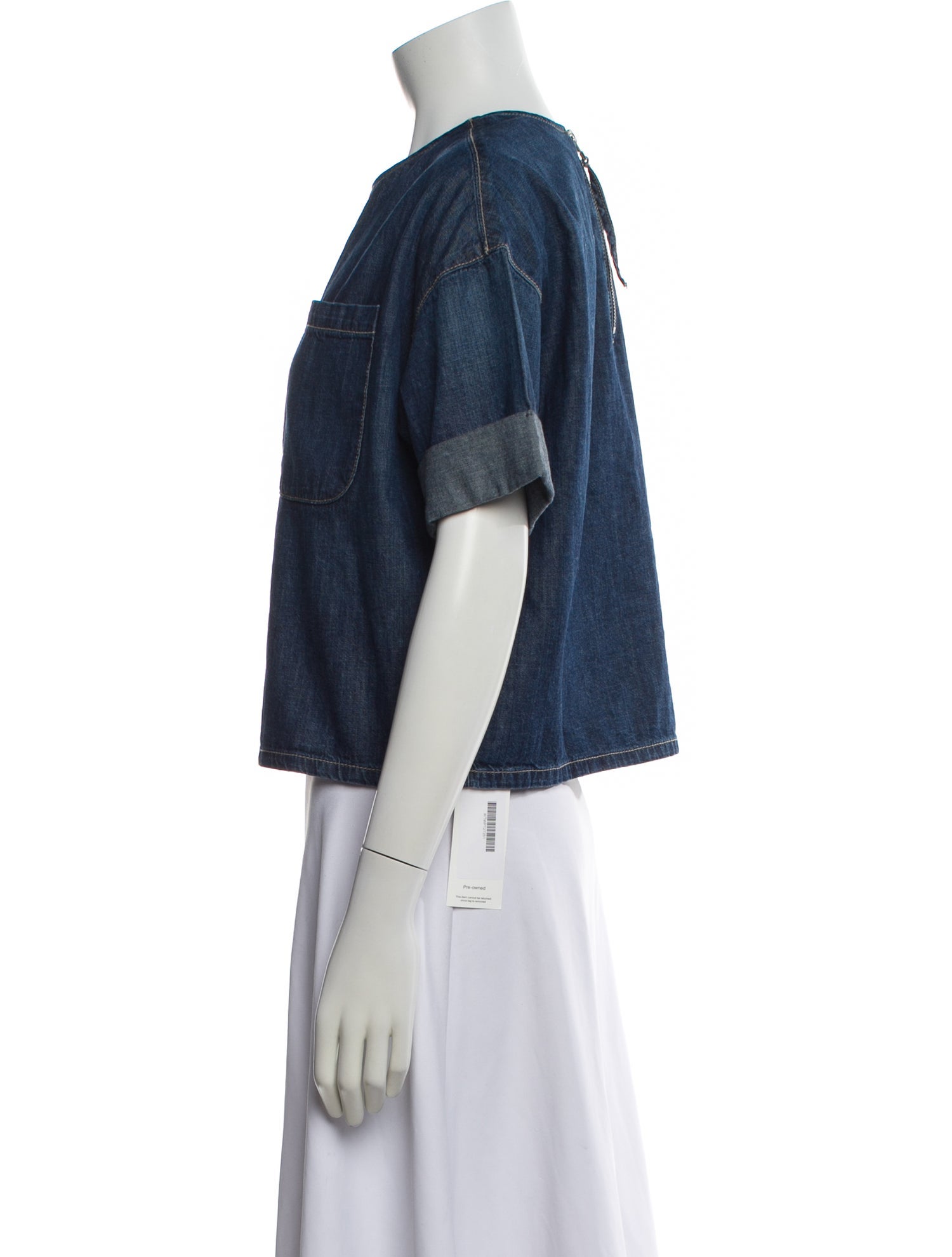 TWP Crew Neck Short Sleeve Crop Top