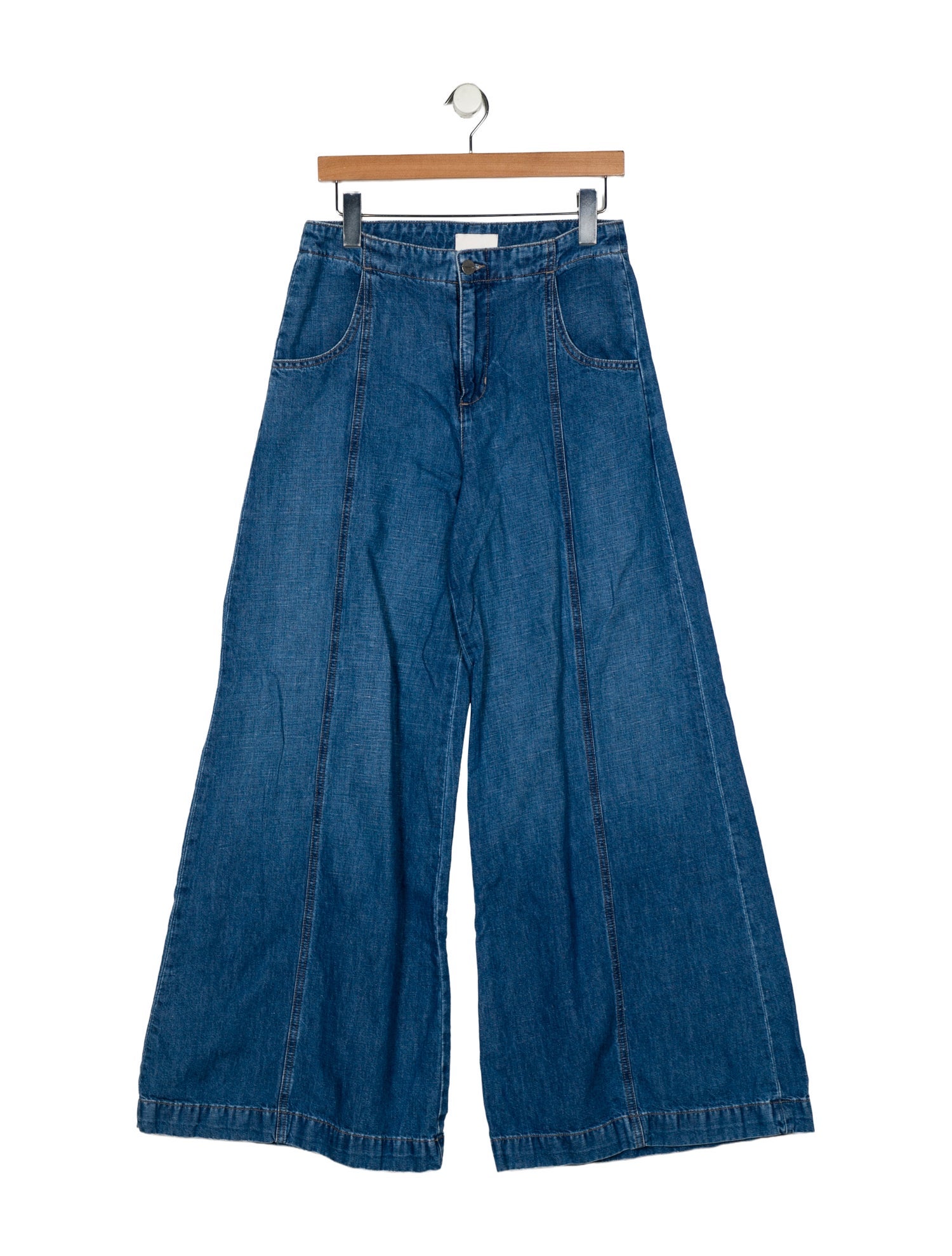 TWP Mid-Rise Wide Leg Jeans