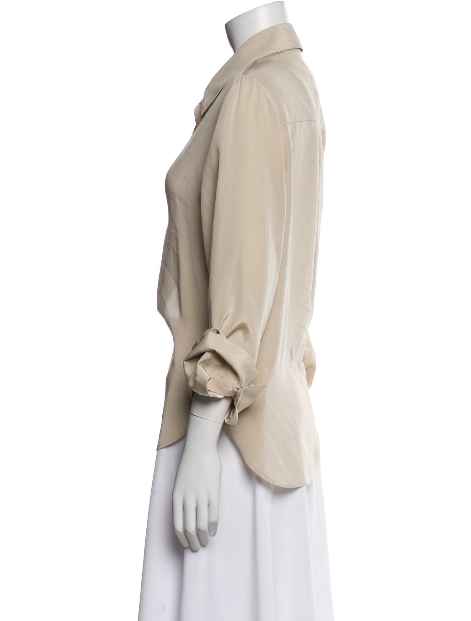 TWP Silk Three-Quarter Sleeve Blouse