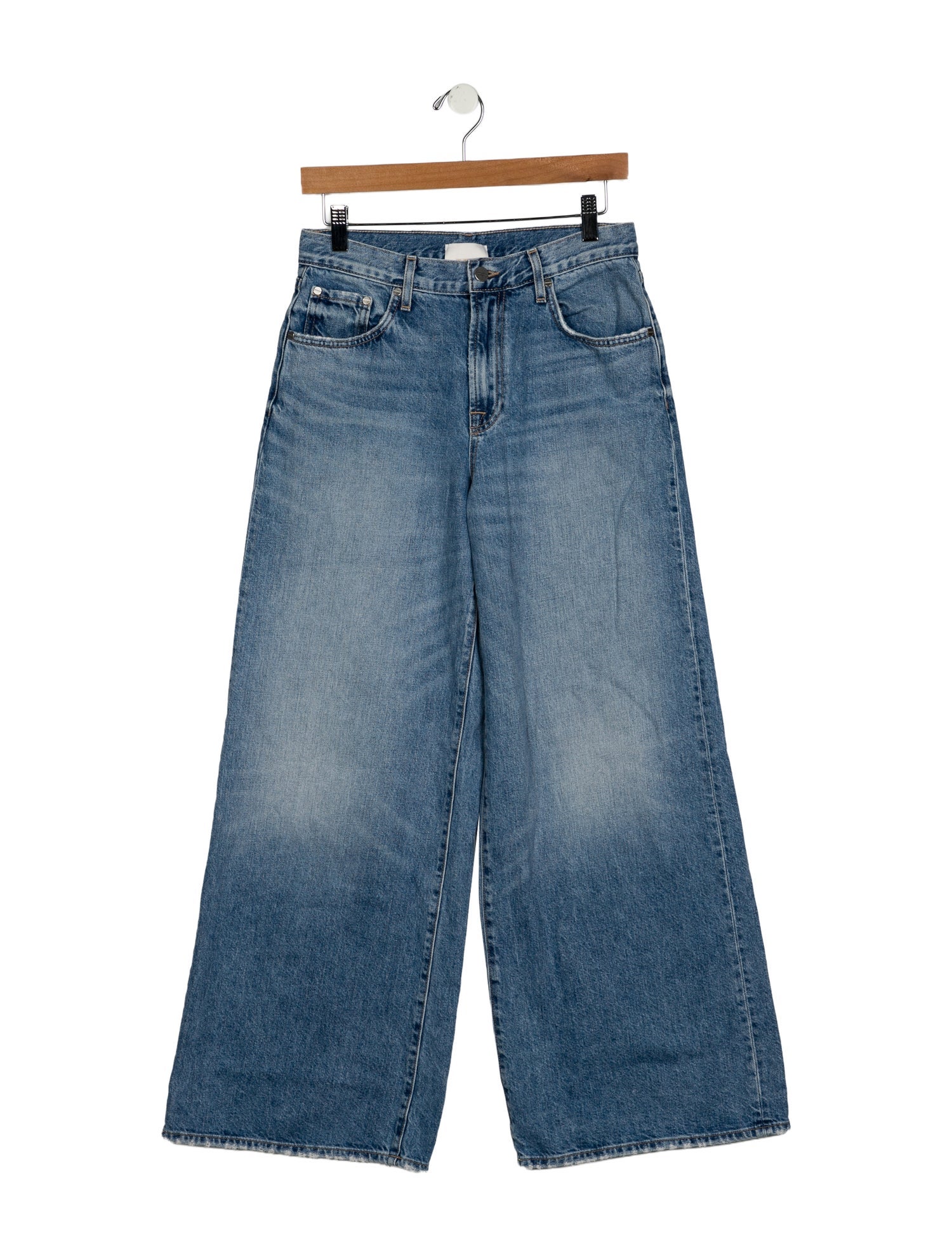 TWP Mid-Rise Wide Leg Jeans