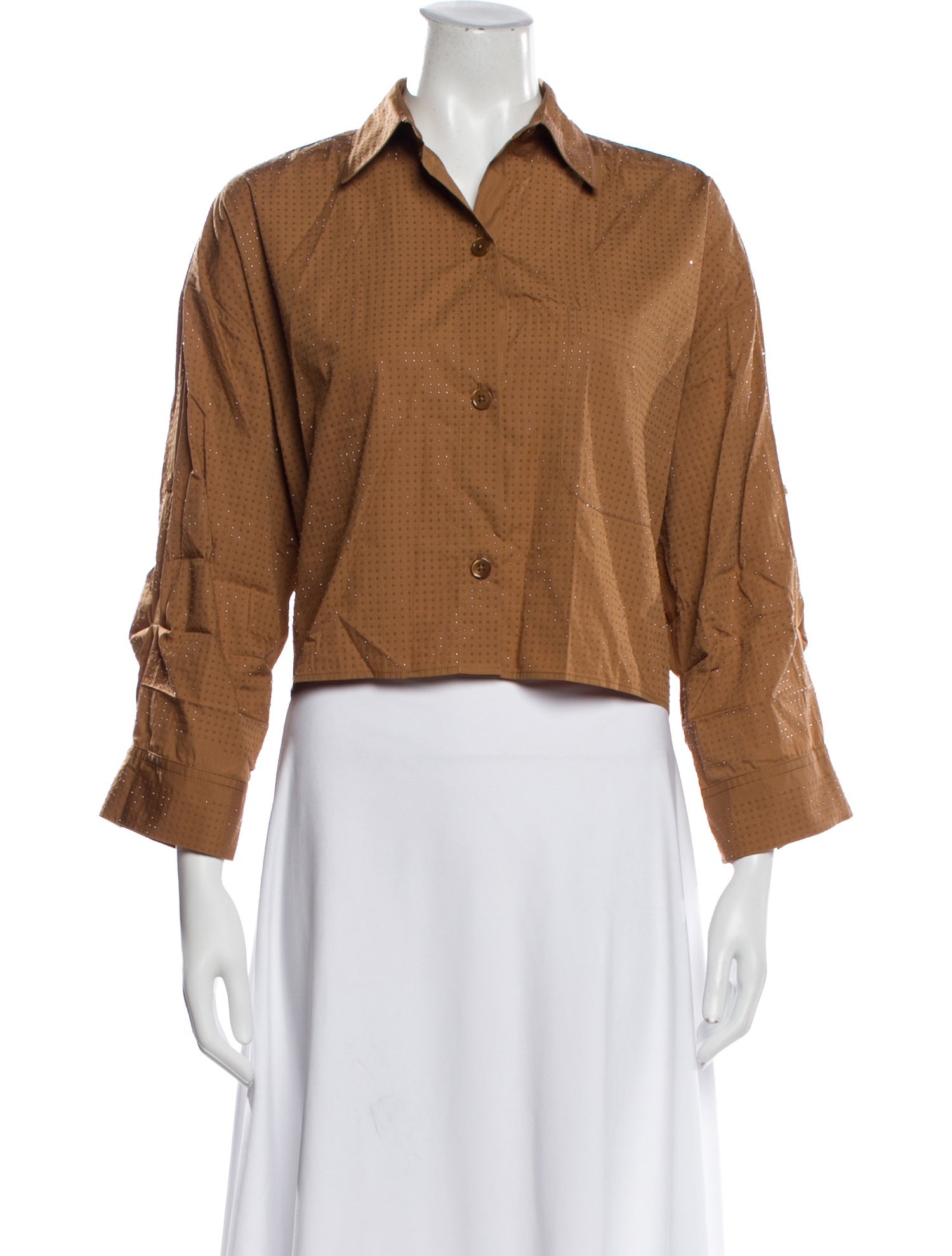 TWP Printed Long Sleeve Button-Up Top w/ Tags