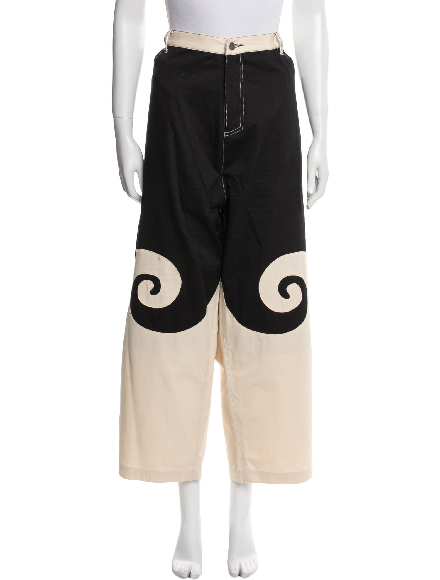 Tyler McGillivary Colorblock Pattern Wide Leg Pants