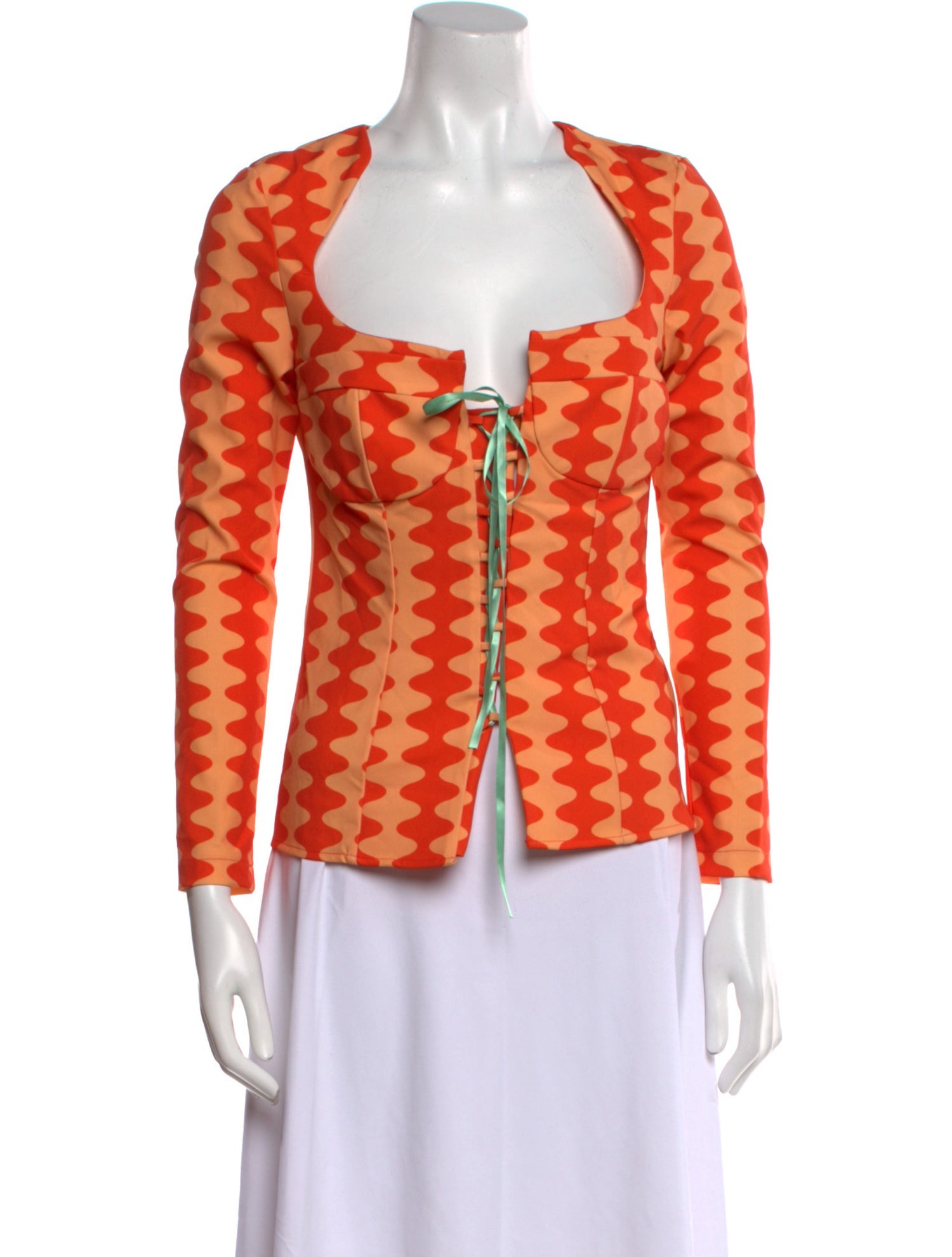 Tyler McGillivary Printed V-Neck Blouse