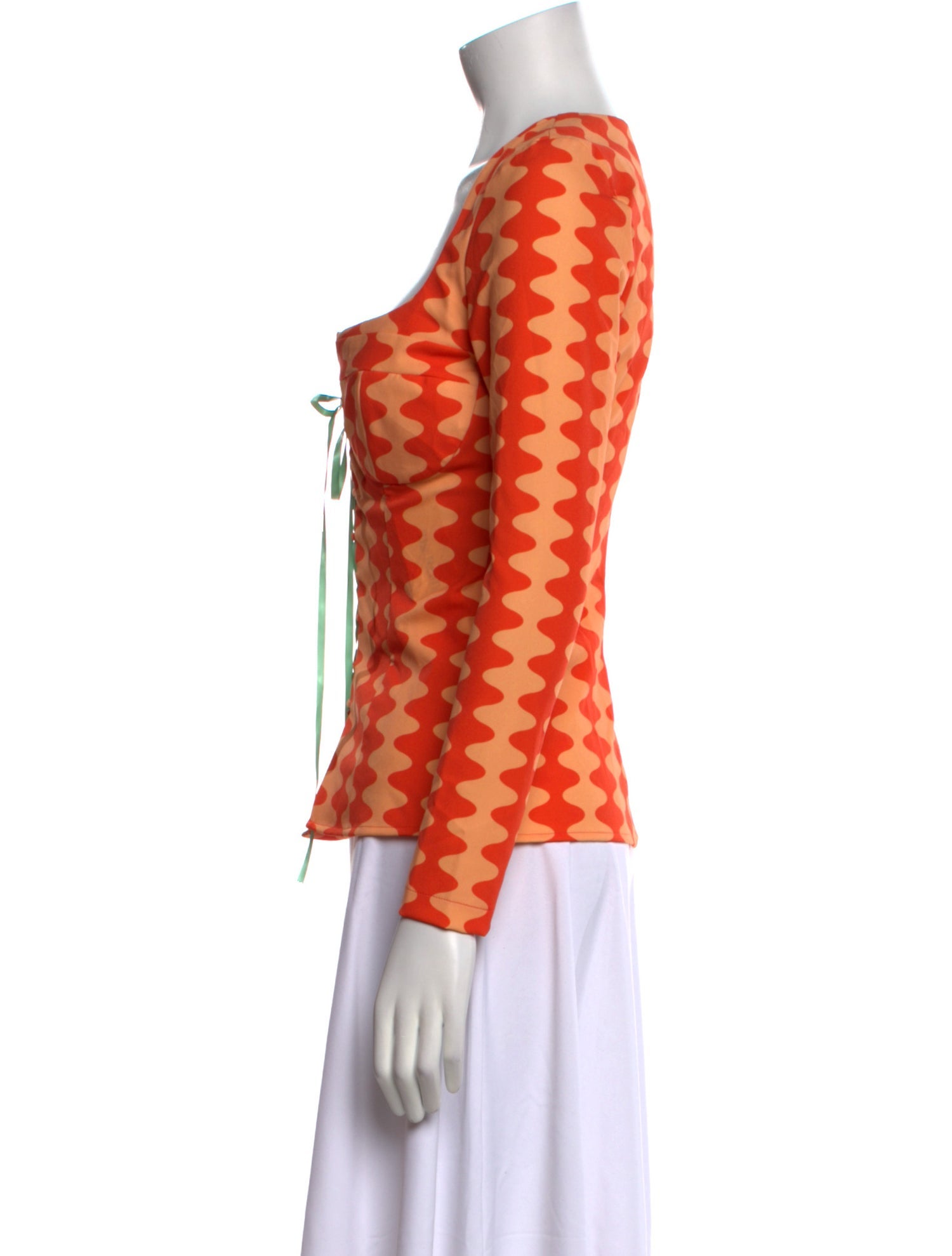 Tyler McGillivary Printed V-Neck Blouse