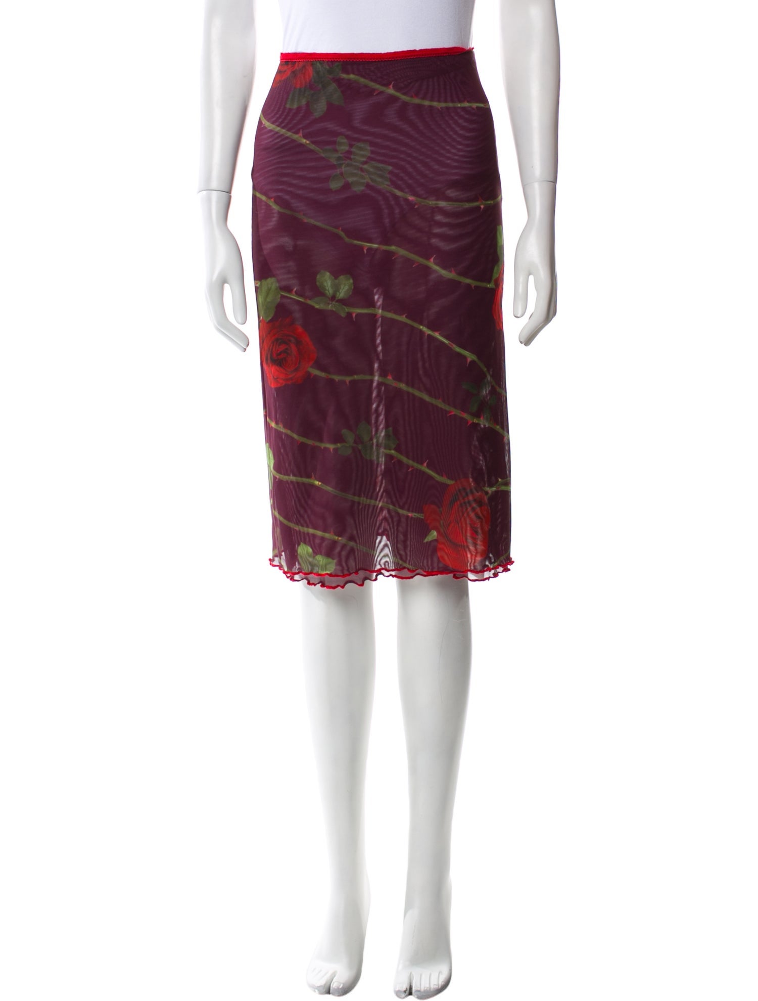 Tyler McGillivary Floral Print Knee-Length Skirt