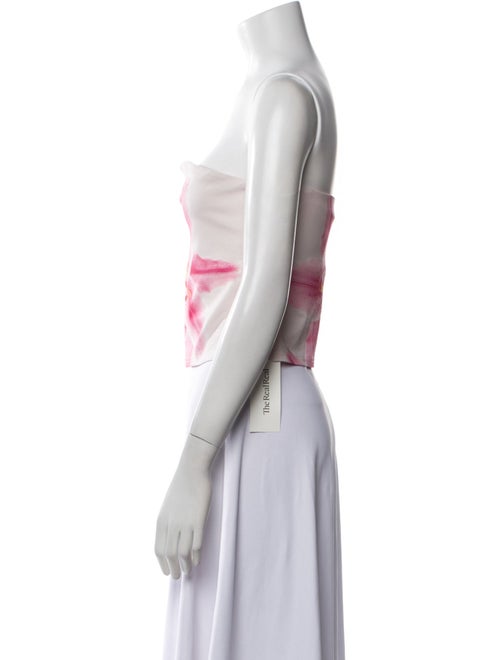Tyler McGillivary Printed Strapless Crop Top