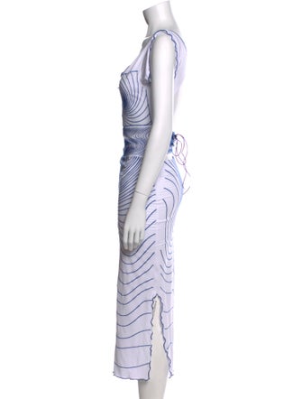 Tyler McGillivary Striped Midi Length Dress