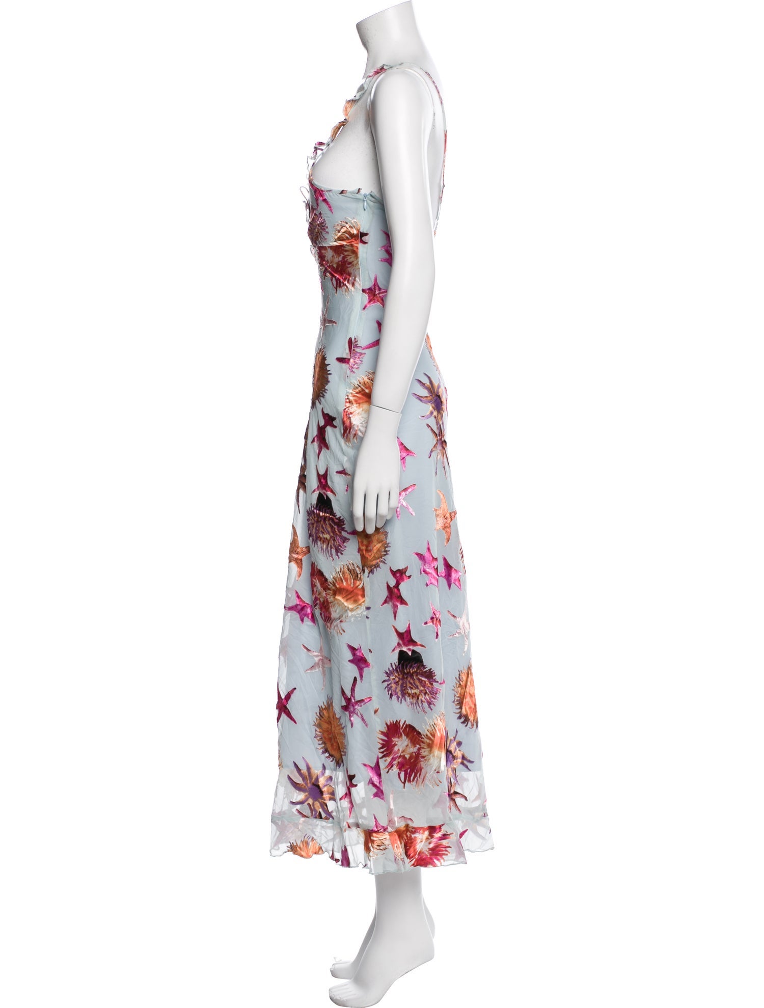 Tyler McGillivary Floral Print Long Dress w/ Tags