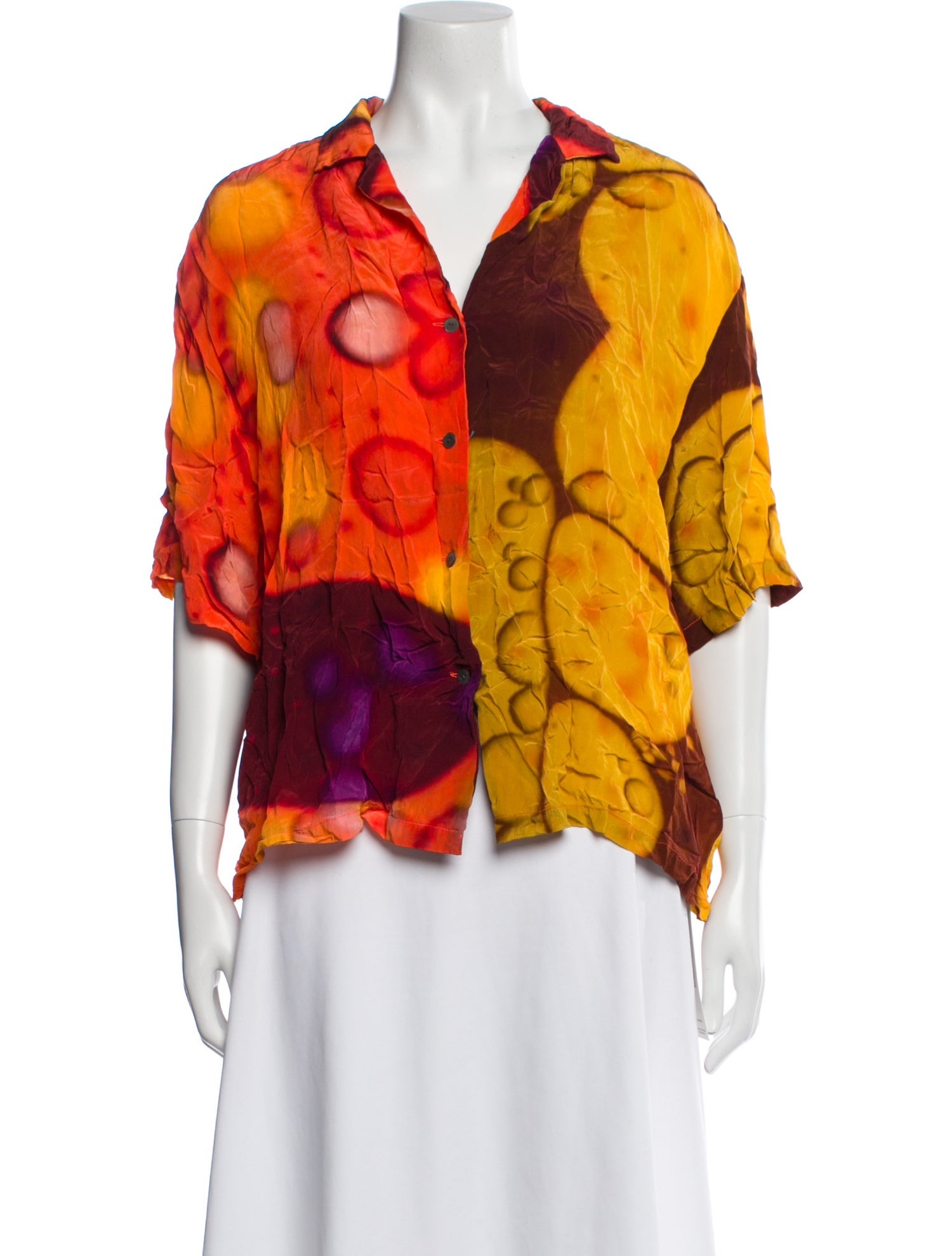 Tyler McGillivary Printed V-Neck Blouse