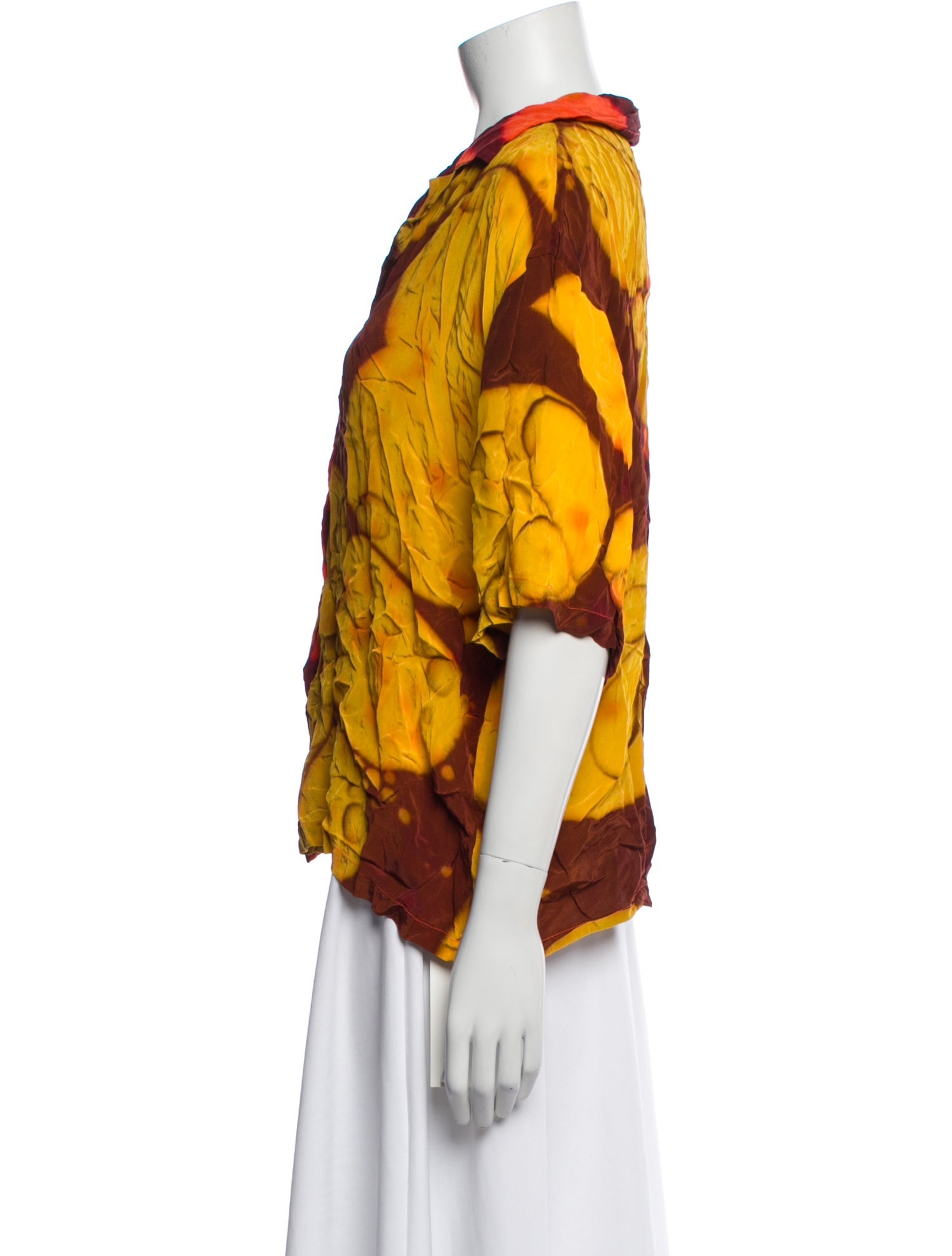 Tyler McGillivary Printed V-Neck Blouse