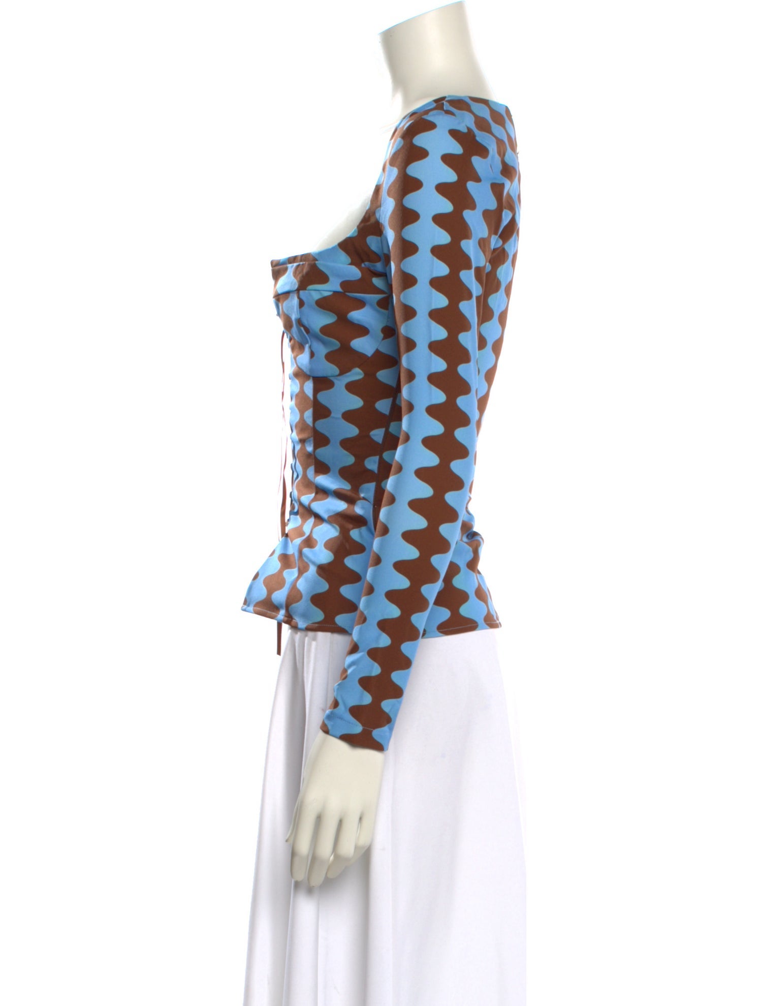 Tyler McGillivary Printed Square Neckline Crop Top w/ Tags