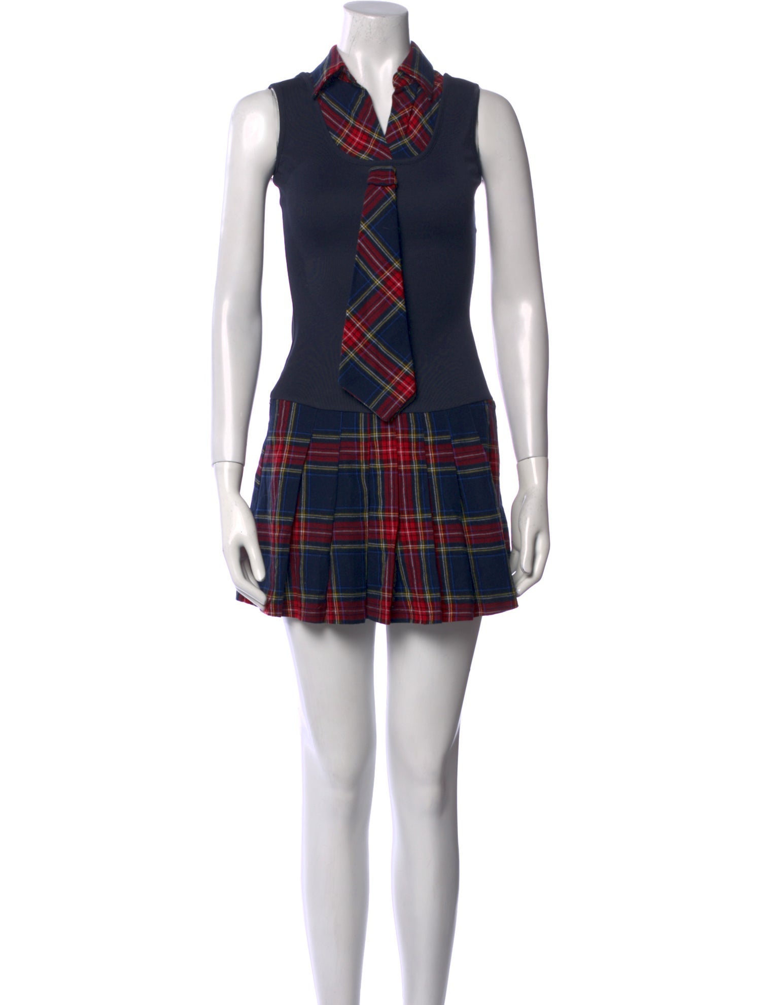 Tyler McGillivary Plaid Print Mini Dress w/ Tags