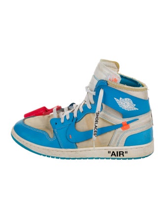 Off-White x Nike 1 Retro High University Blue Sneakers