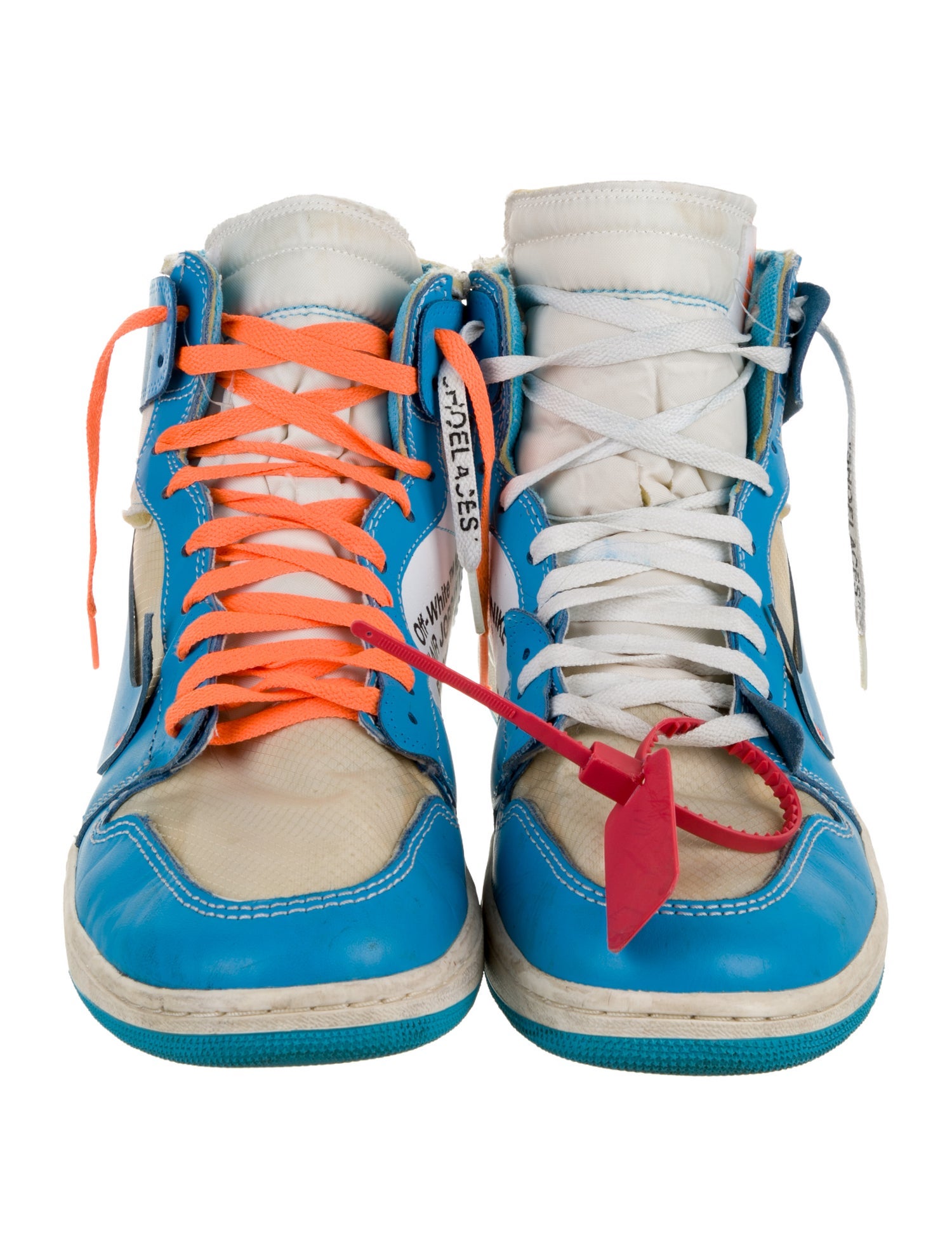 Off-White x Nike 1 Retro High University Blue Sneakers