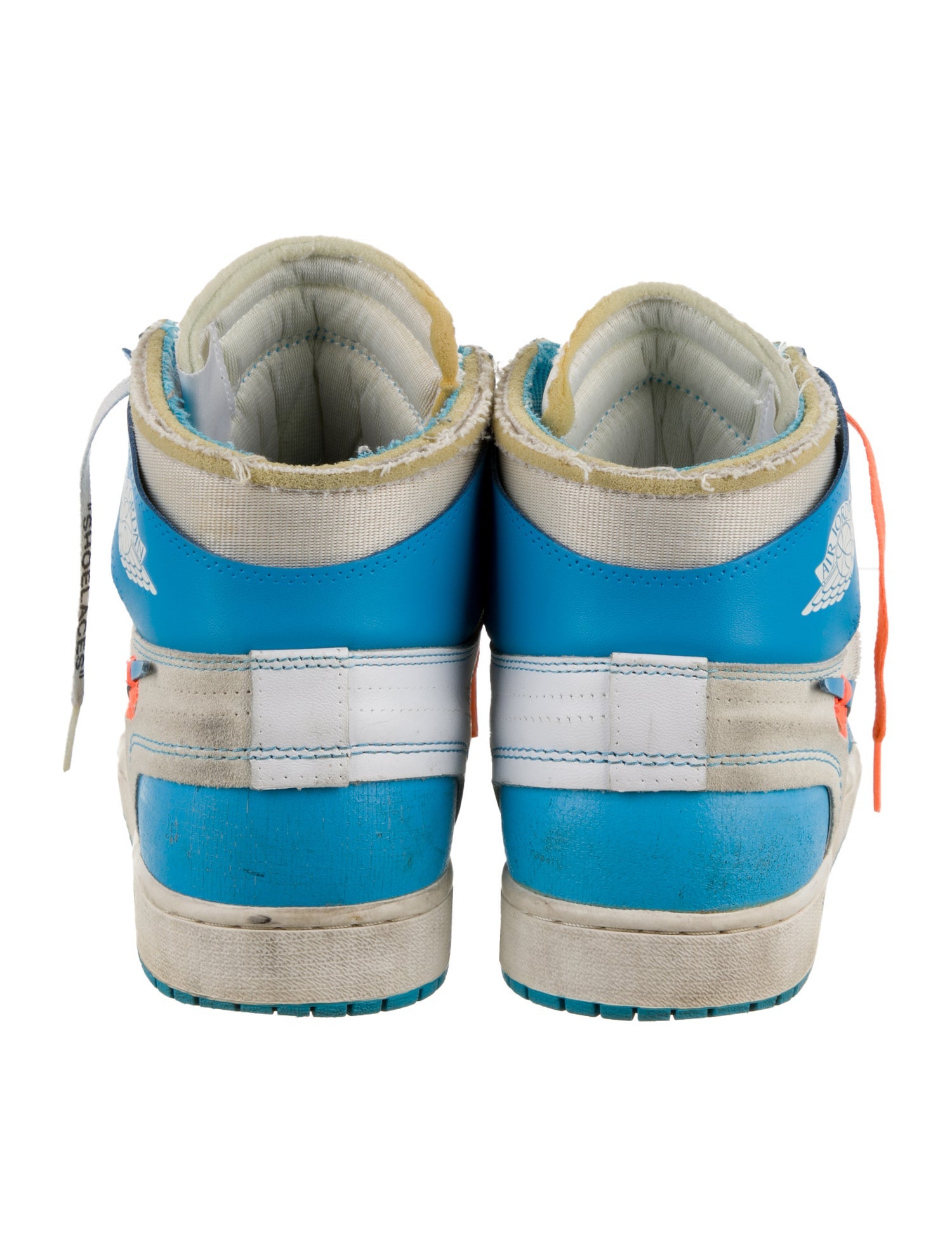 Off-White x Nike 1 Retro High University Blue Sneakers