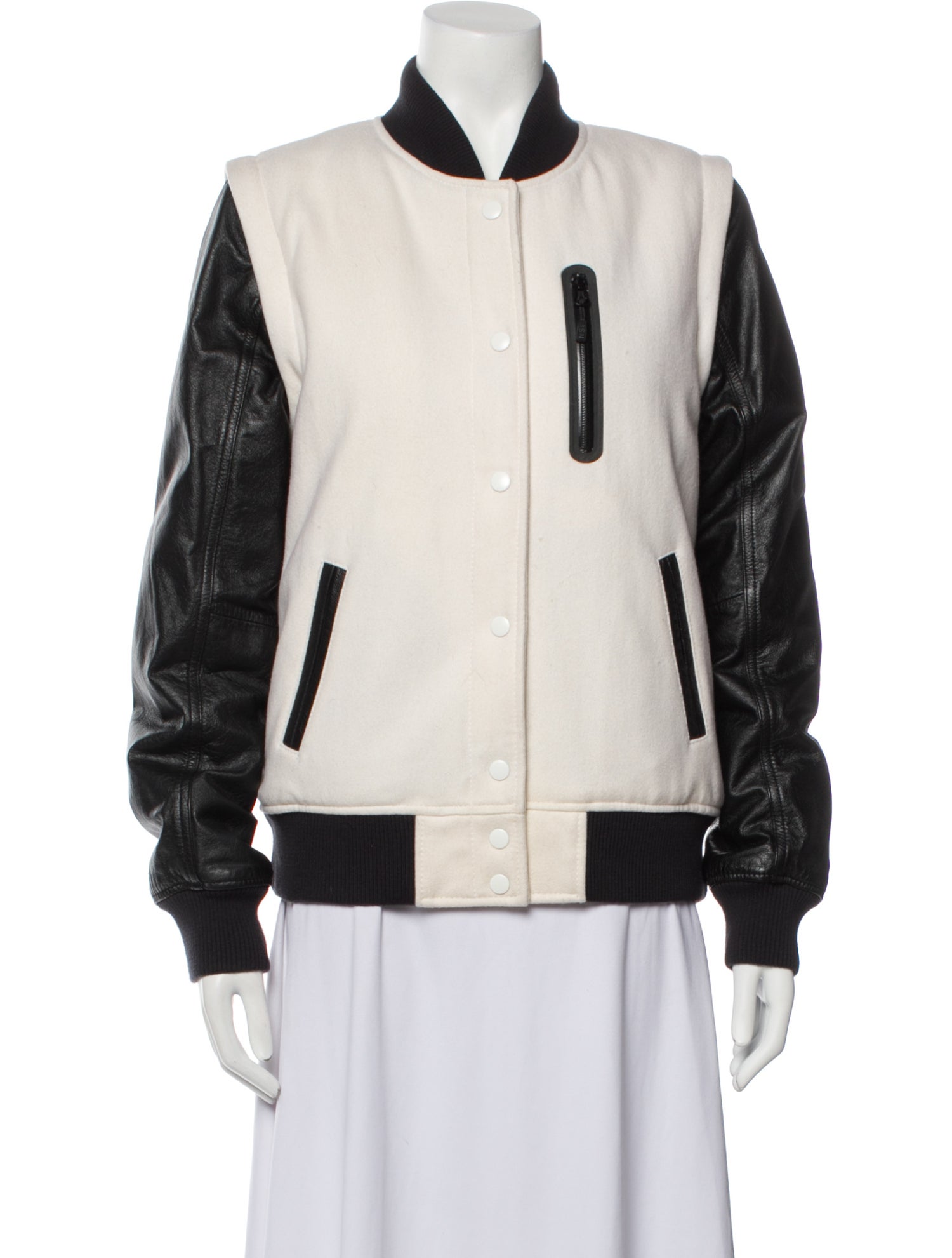 Nike Wool Colorblock Pattern Bomber Jacket