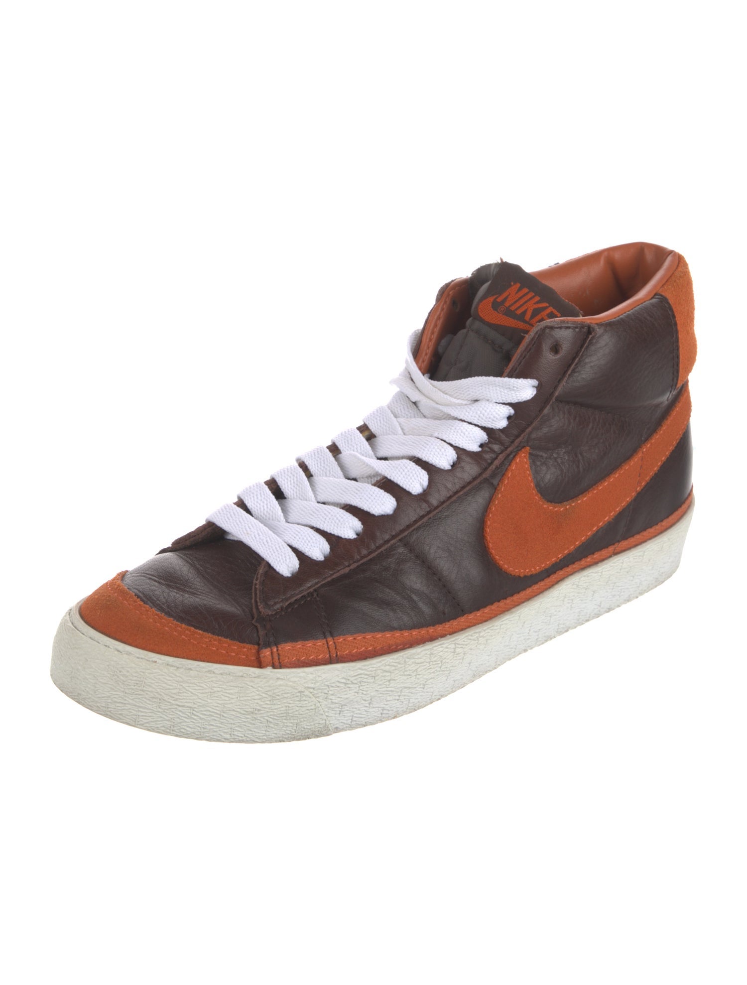Nike Leather Colorblock Pattern Sneakers