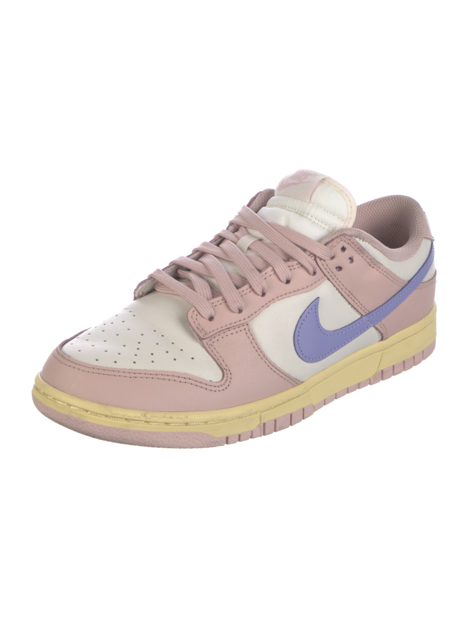 Nike Leather Colorblock Pattern Athletic Sneakers