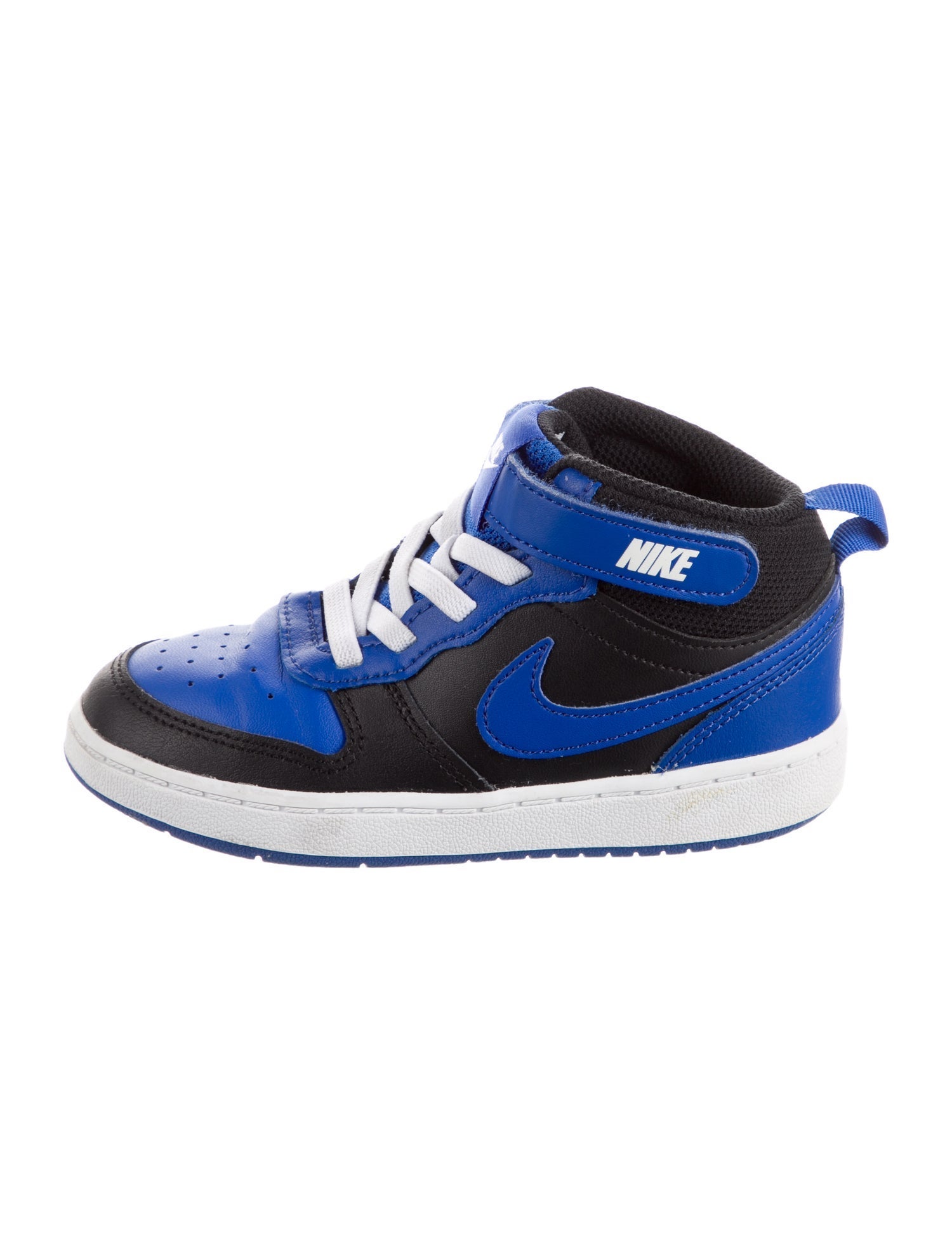 Nike Kids' Court Borough Mid 2 'Black Game Royal' Sneakers