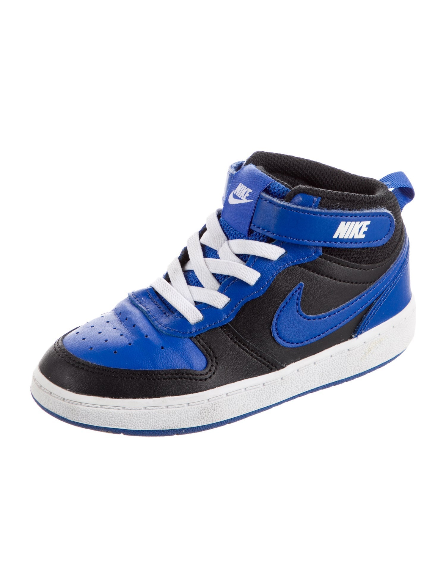 Nike Kids' Court Borough Mid 2 'Black Game Royal' Sneakers