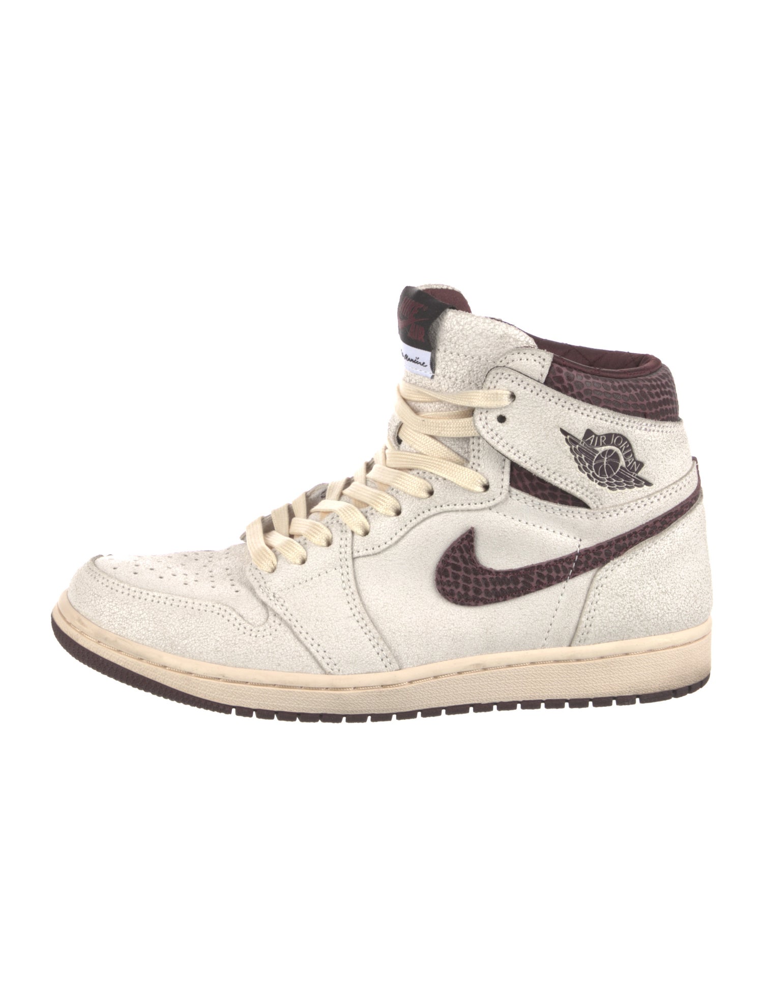 Jordan x A Ma Maniére Leather Colorblock Pattern Sneakers